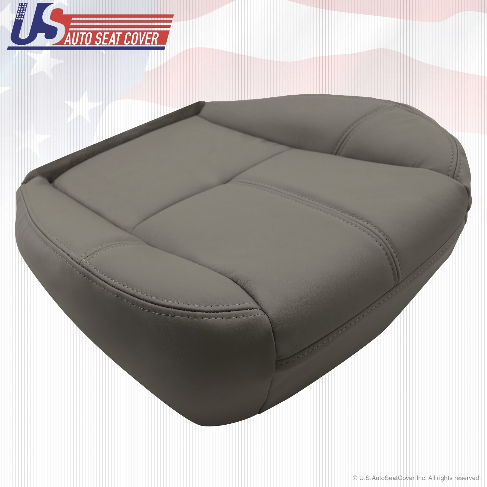 2007 to 2014 Fits GMC Sierra Work Truck Driver Bottom Synthetic Seat Cover Gray