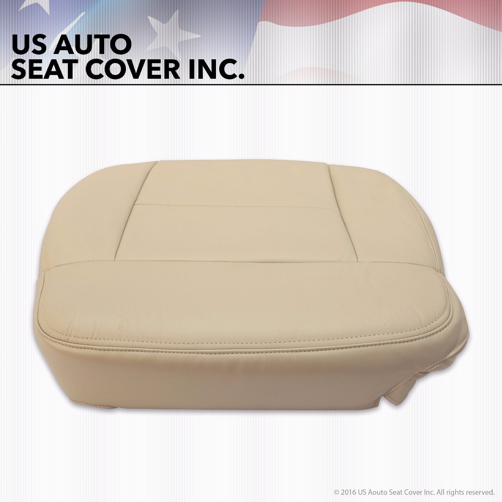 2004 Ford F150 Driver Bottom Replacement Leather Seat-Cover Light Parchment Tan