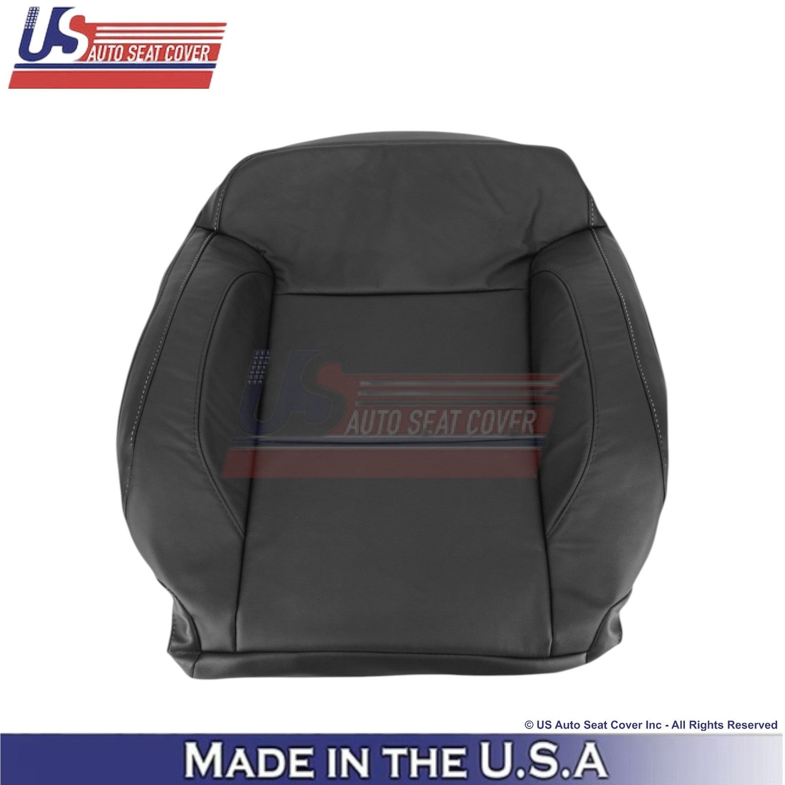 2015-2020 Fits Chevy Suburban Leatherette Front Top Replacement Covers Jet Black