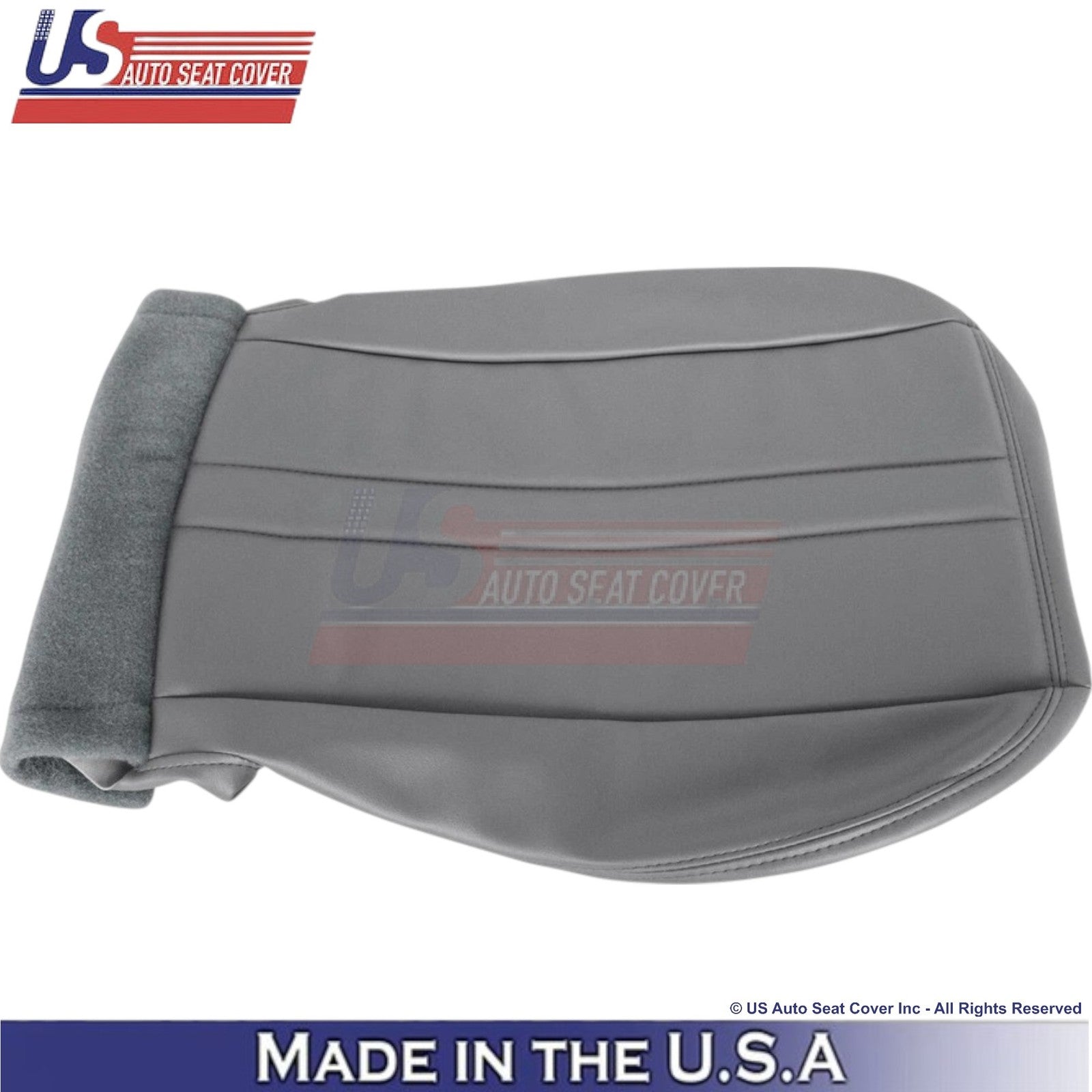 2003-2009 Fits Chevrolet Kodiak Passenger Bottom Leatherette Seat Cover Pewter