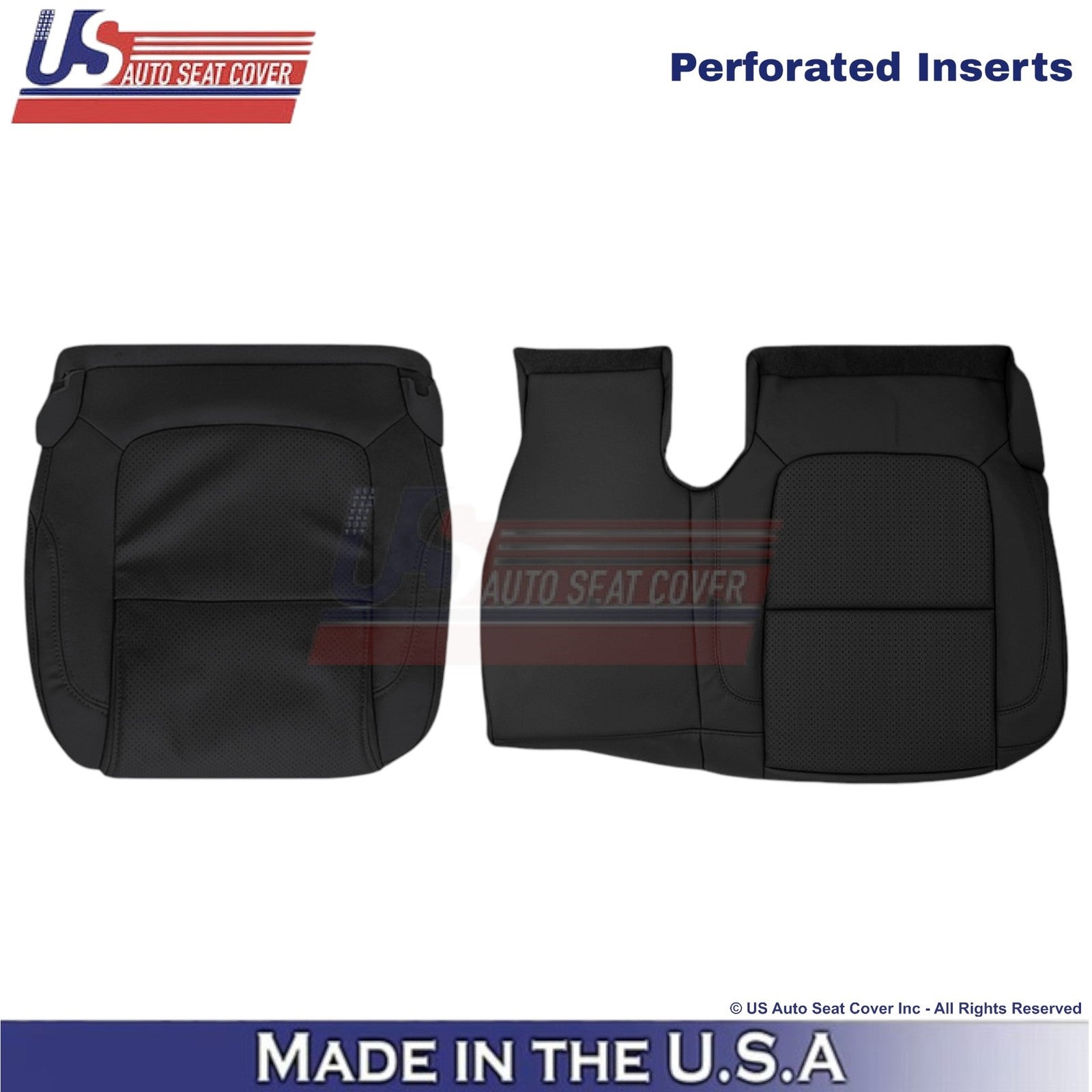 2011-2015 For Ford Explorer 2nd Row Bottoms Leather Seat Covers Black