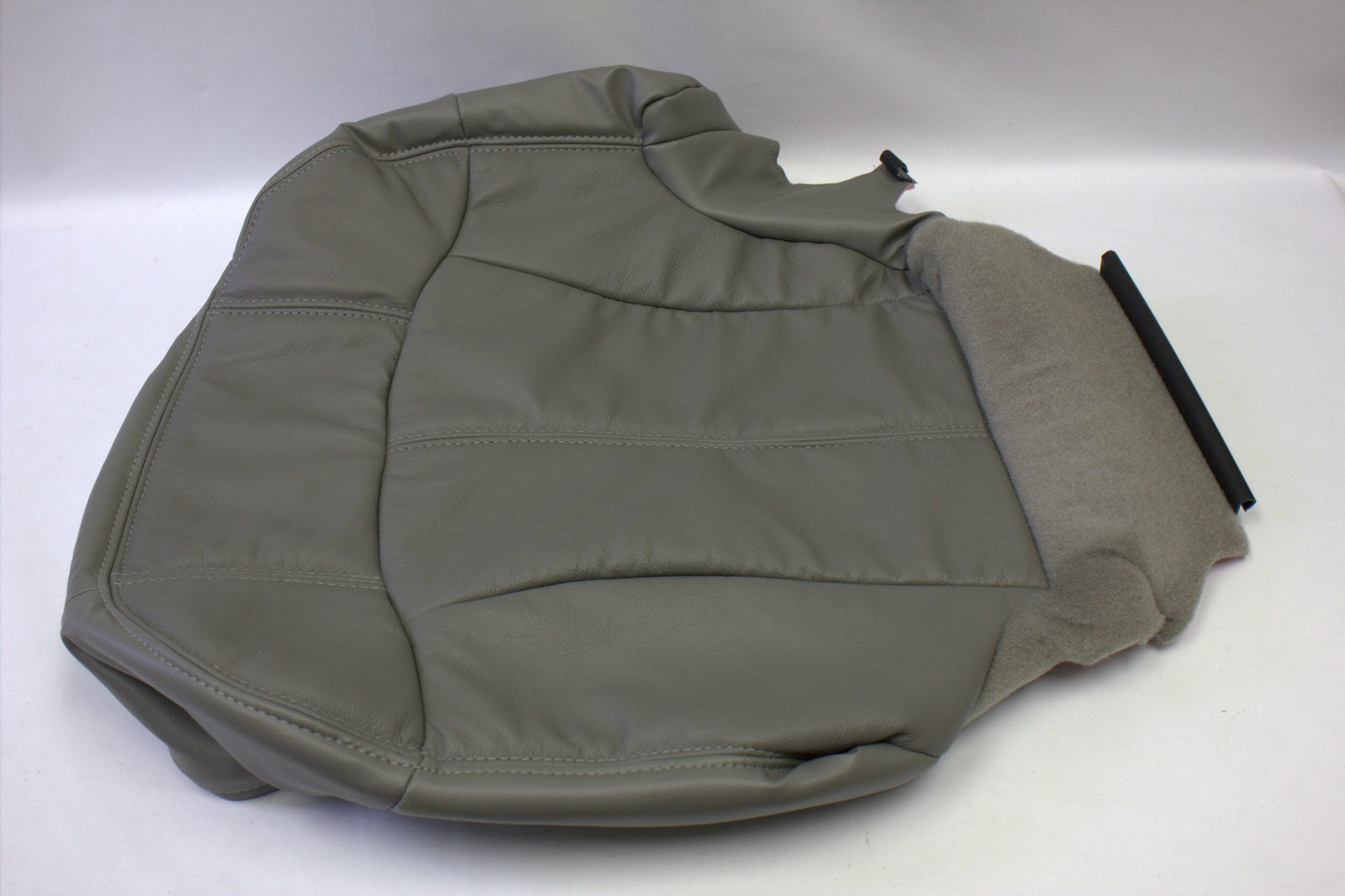 1999 to 02 GMC Sierra Driver Bottom Replacement Leather Seat Cover Gray
