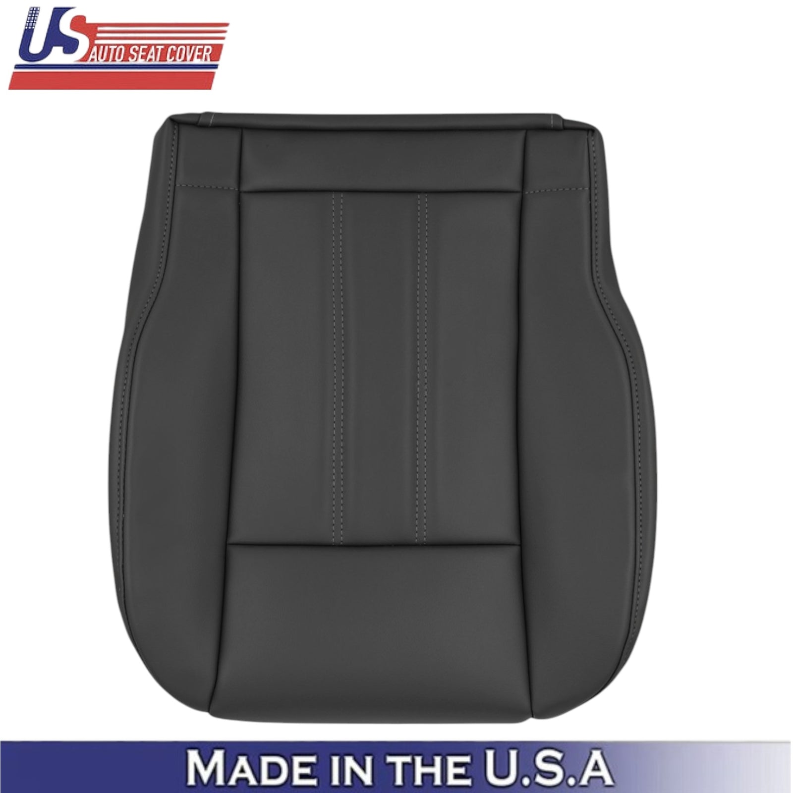 2008-2016 For Chrysler Town & Country Leatherette Front Bottom Seat Covers Black