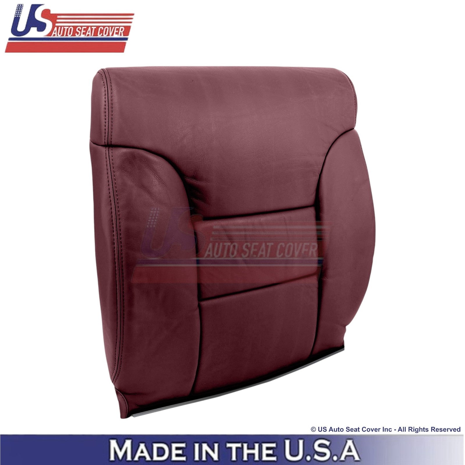 1995-1999 For Chevy Suburban Leatherette Passenger Side Seat Covers Ruby Red