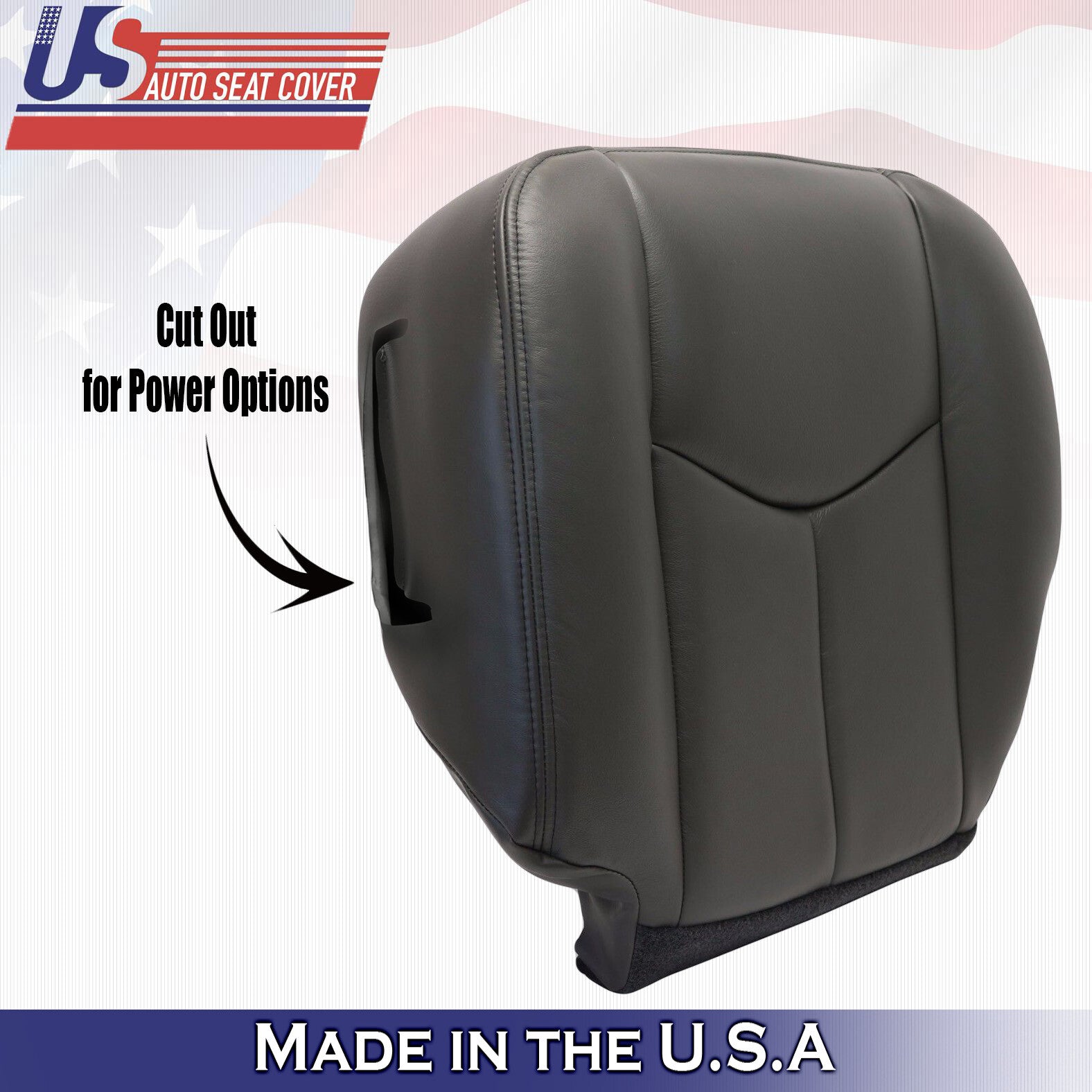 2003 TO 2006 Chevy Silverado Driver Bottom Leather seat cover with power seat