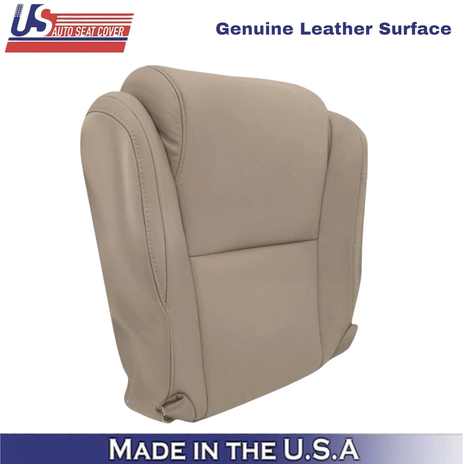 2007-2013 For Toyota Tundra Genuine Leather front Bottom Seat Covers Sand Beige