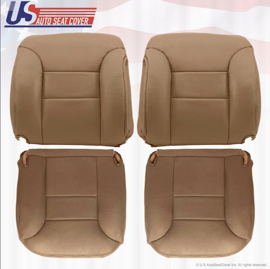 1995 -1999 CHEVY SUBURBAN FRONT DRIVER & PASSENGER TOPS / BOTTOMS TAN LEATHER 52