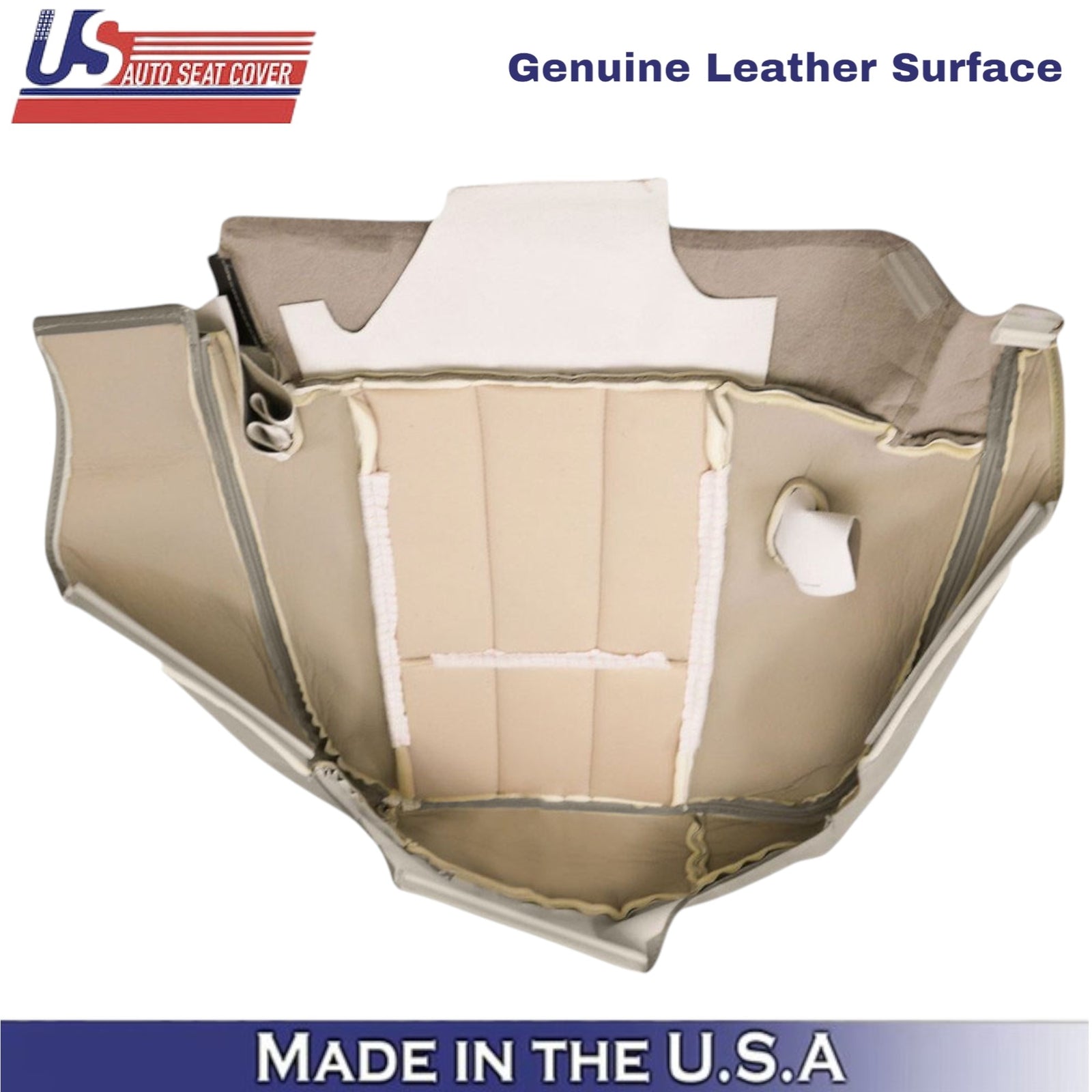 2003-2005 For Mercury Grand Marquis Leather Passenger Side Seat Covers Parchment