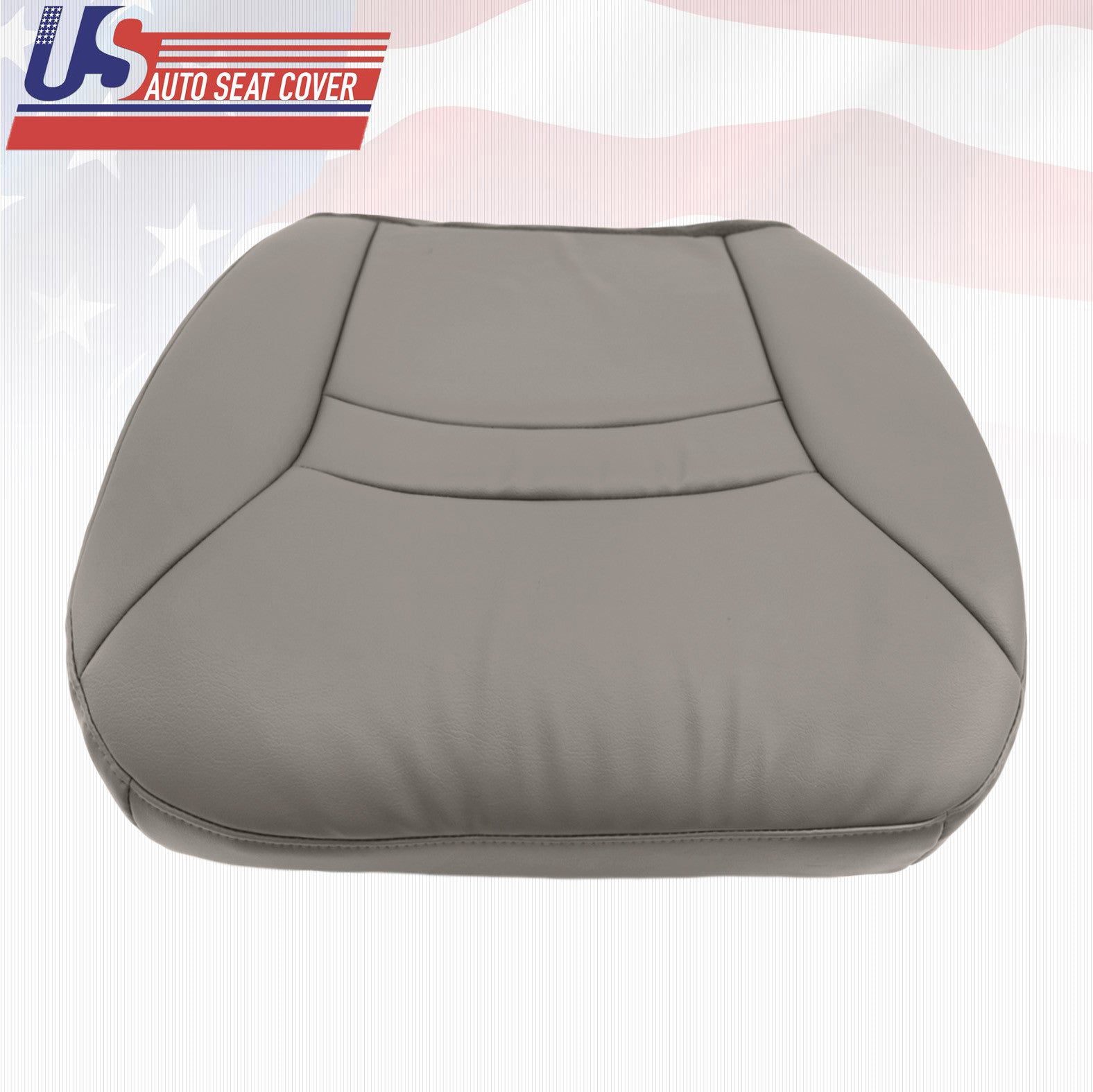 DRIVER BOTTOM SEAT COVER GRAY LEATHERETTE 2000 To 2002 FORD E150 ECONOLINE VAN