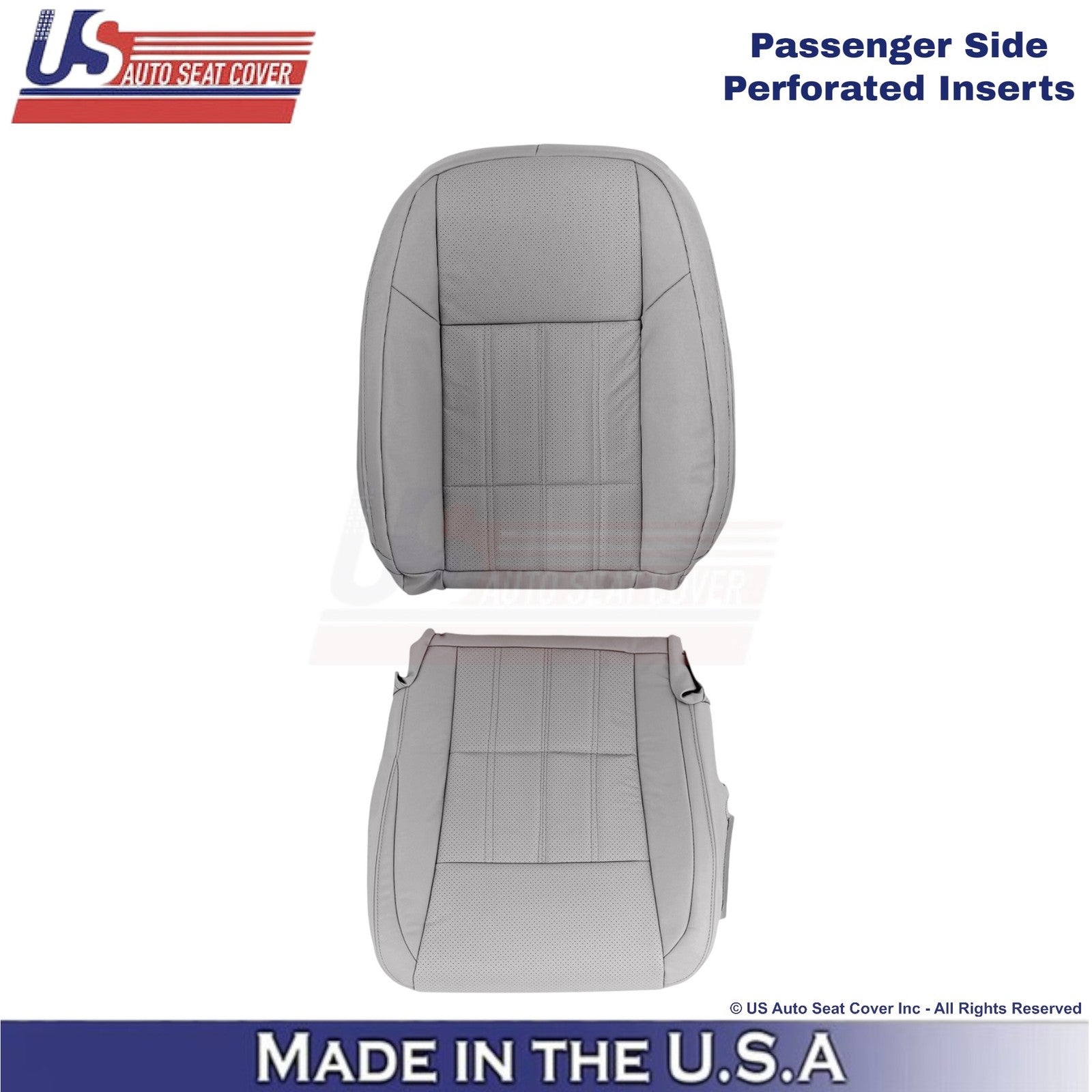 2016-2018 Fits Lexus ES 350 Leatherette Passenger Side Seat Covers Stratus Gray