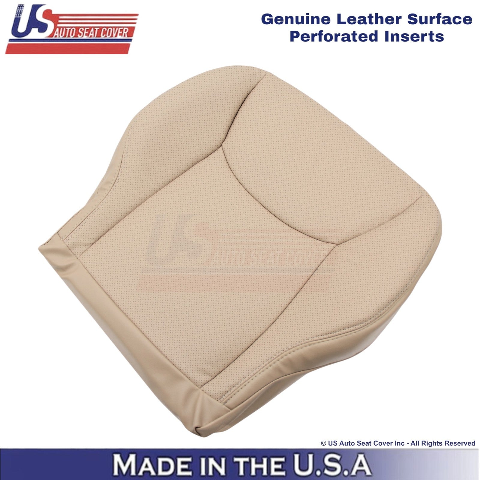2002-2006 Fits Mercedes-Benz S Genuine Leather Prf Driver Bottom Seat Cover Java