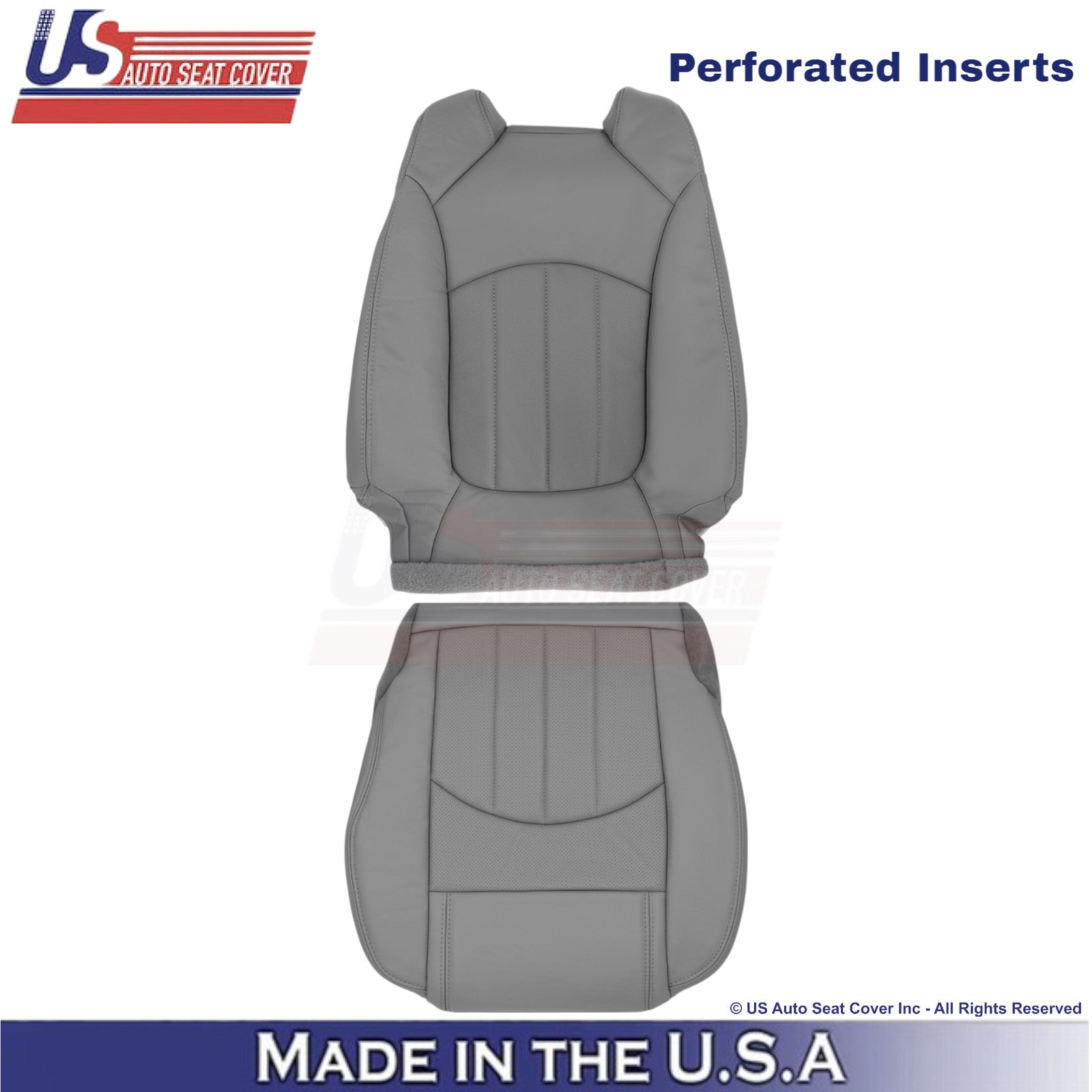 2013-2017 For Buick Enclave Leatherette Driver Replacement Seat Covers Titanium