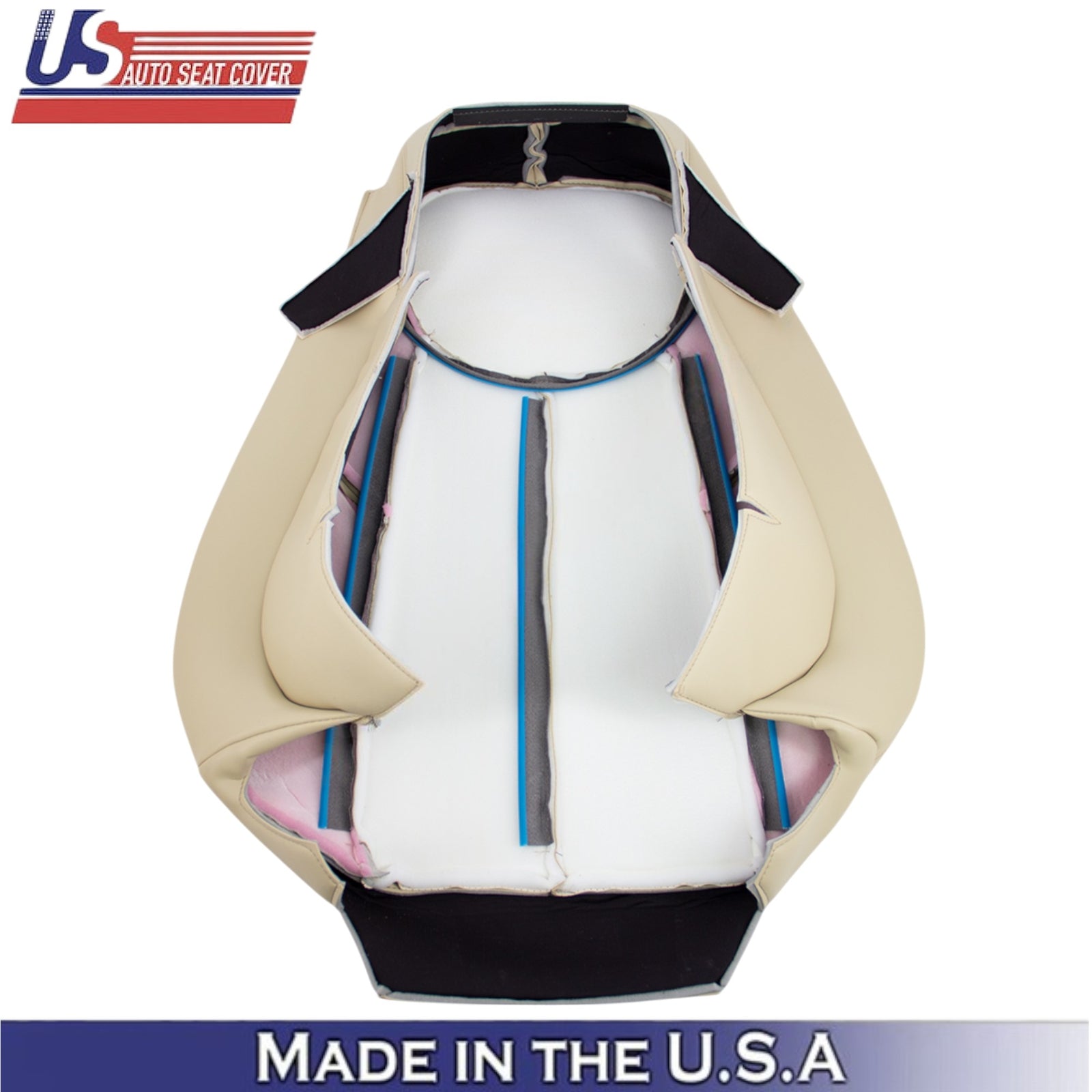 2003-2007 for Mercedes Benz R230 SL500 Driver Seat Covers Genuine Leather Beige