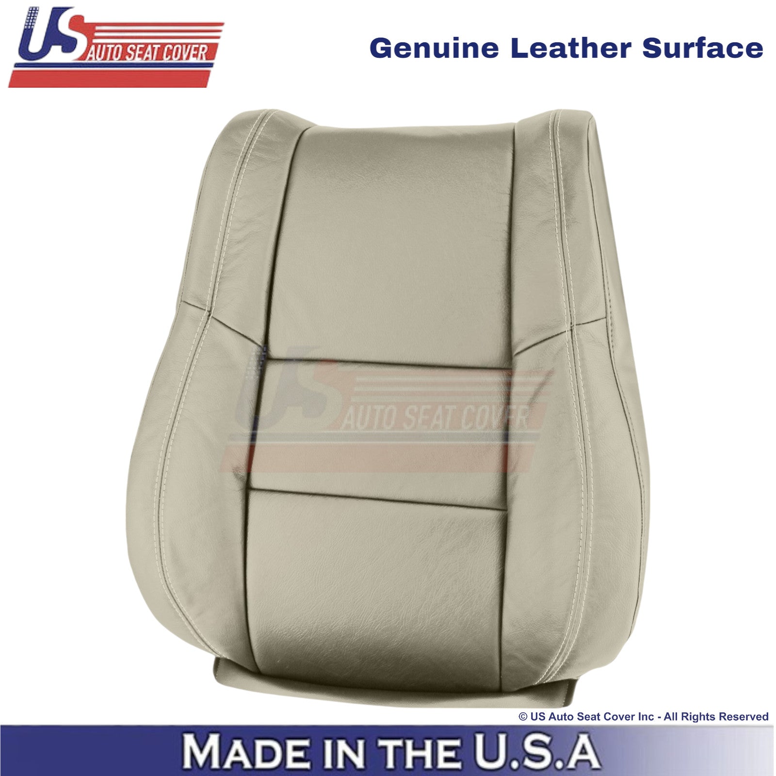2011-2022 For Dodge Durango Genuine Leather Front Seat Covers Light Frost Beige