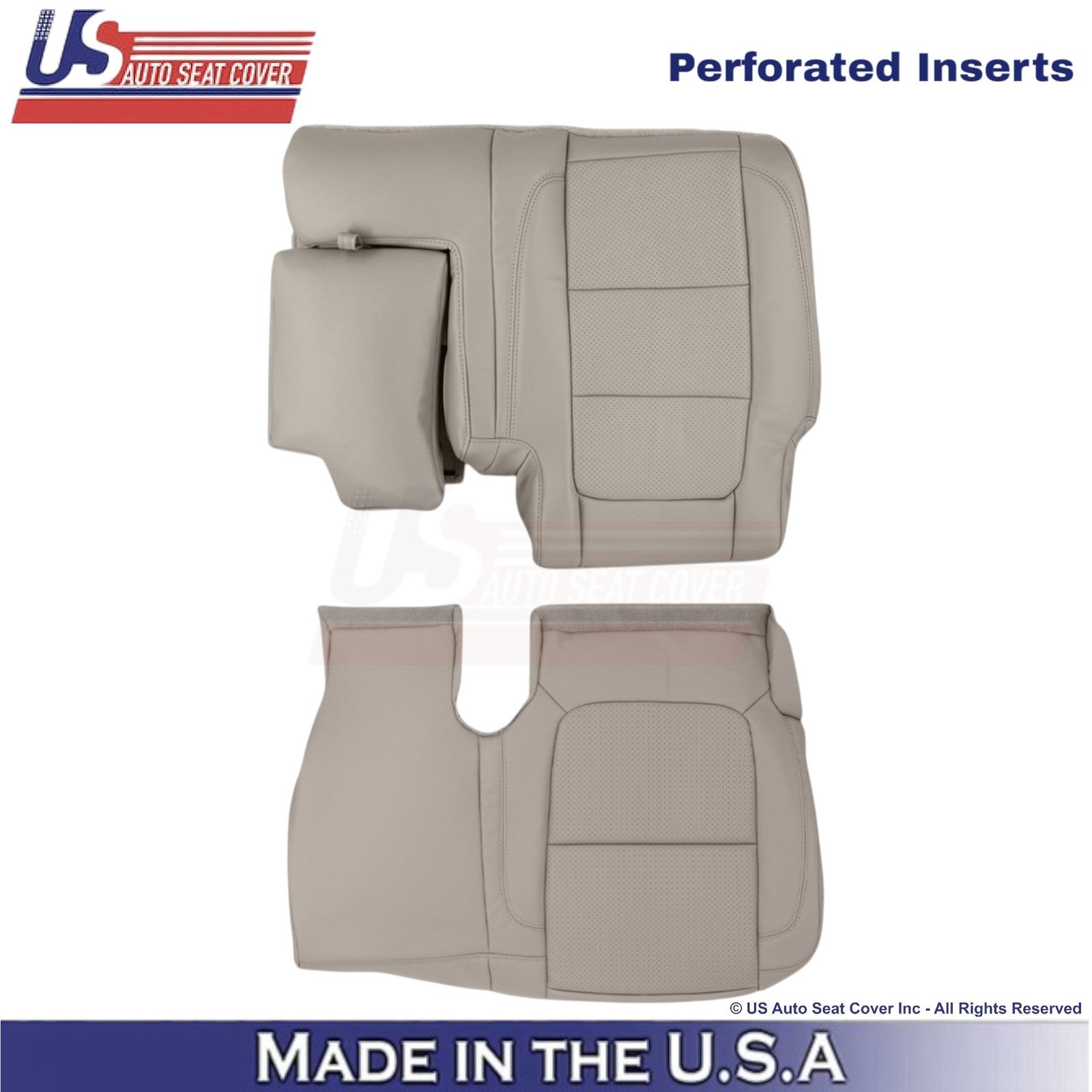 2011-2015 For Ford Explorer 2nd Row Driver Side Leather Seat Covers Light Stone