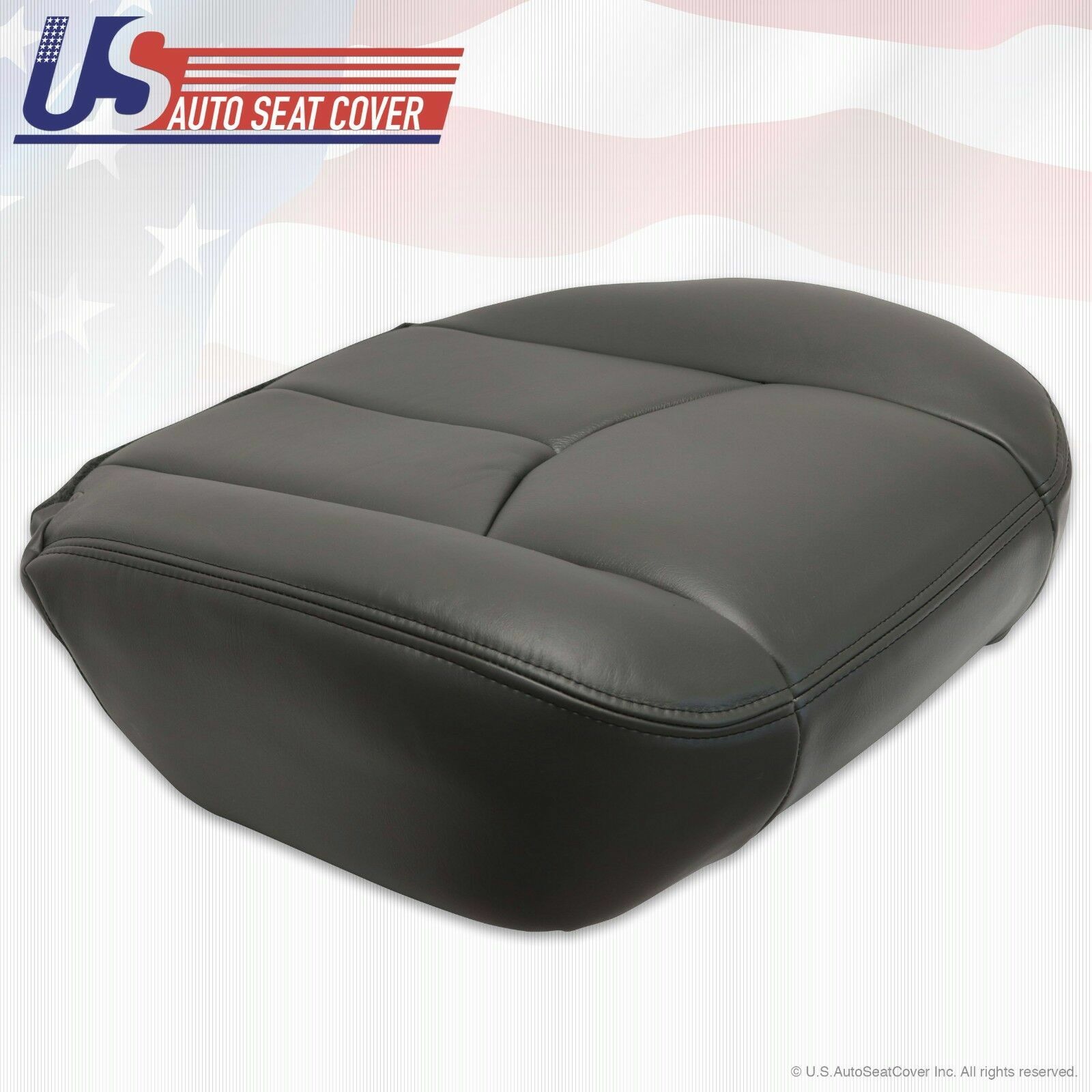 2004 CHEVY SILVERADO 2500 FRONT SEAT COVERS DARK GRAY LEATHER 692 + FOAM CUSHION