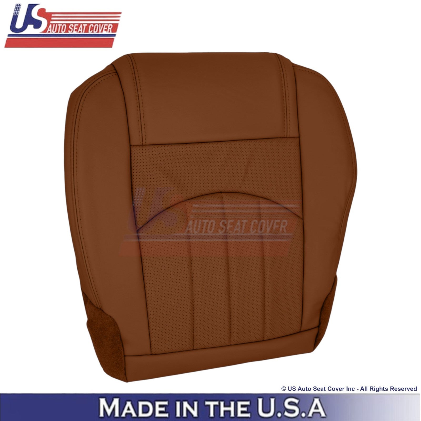 2015-2017 Fits Chevy Traverse Leather Perforated Front Seat Covers Saddle Up