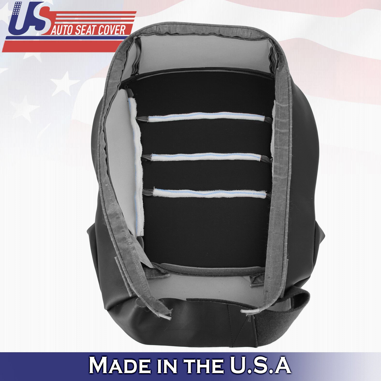 2005 to 2013 For Chevy Corvette C6 Passenger Bottom Leather Seat Cover Black