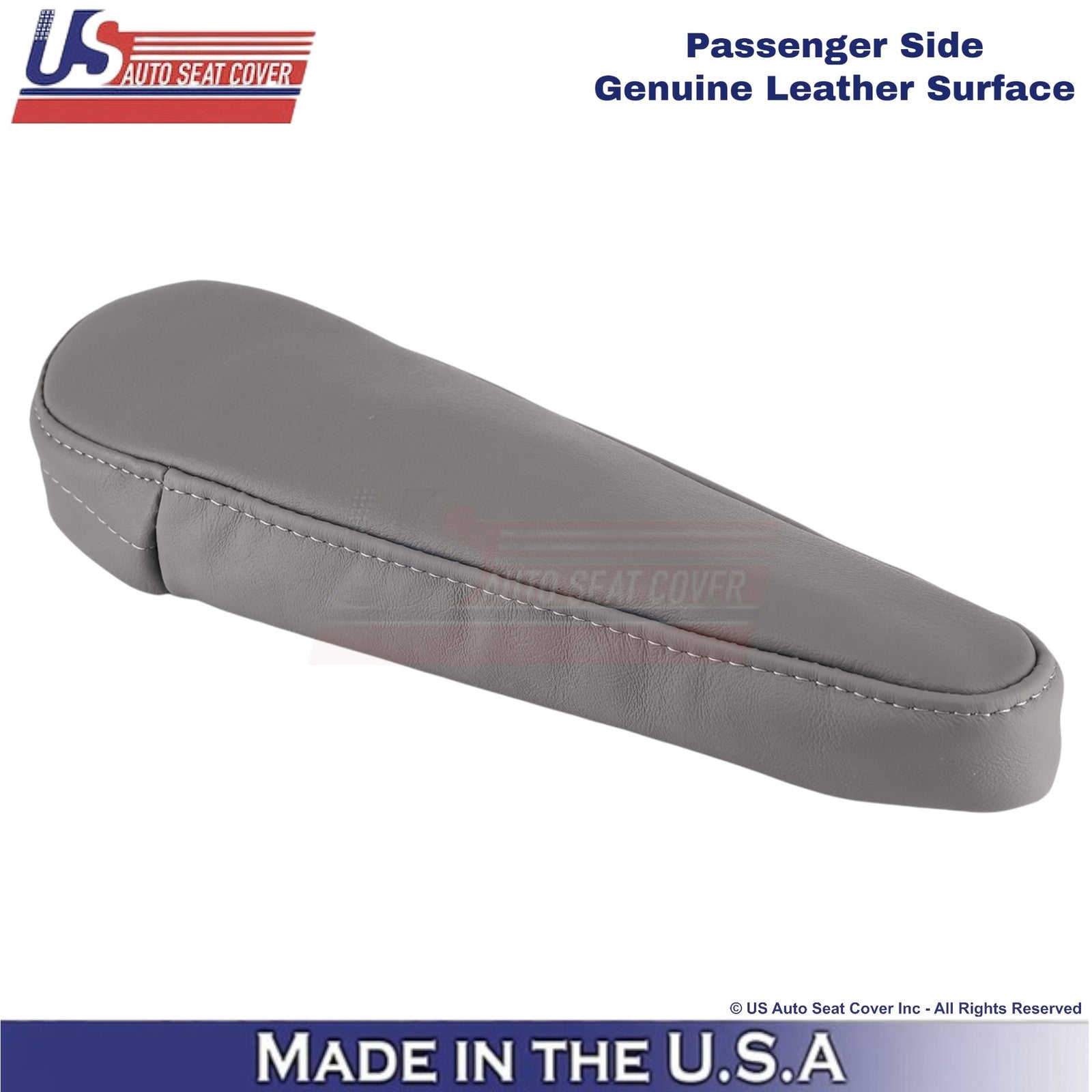 1998-2003 For Toyota Sienna Genuine Leather Passenger Armrest Cover Gray