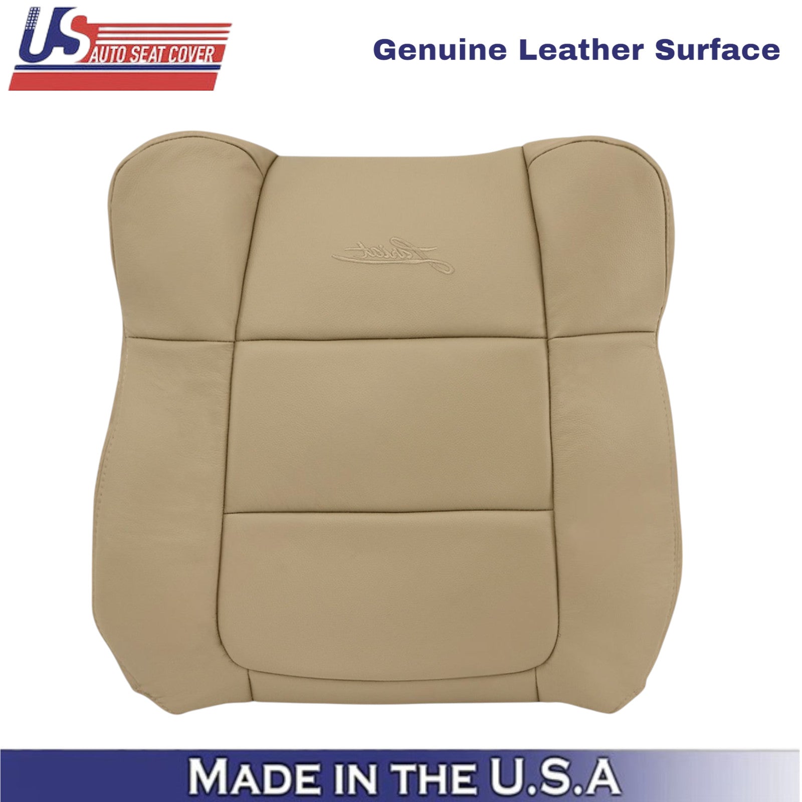 2001 to 2003 for Ford F150 Lariat leather Front Seat Covers Parchment Tan