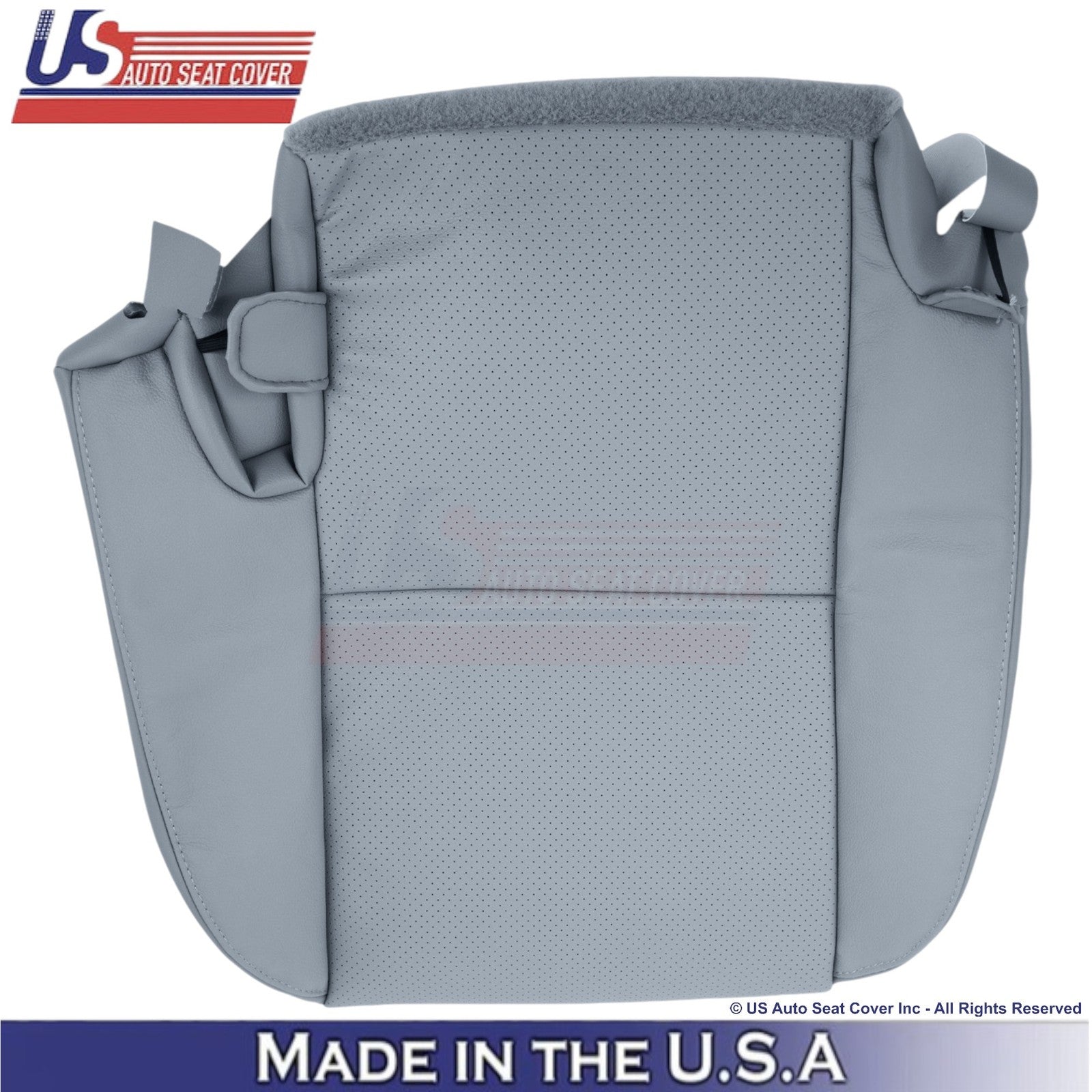 2007-2013 Fits Toyota Tundra Leather Perf. Rear Bottom Seat Covers Graphite