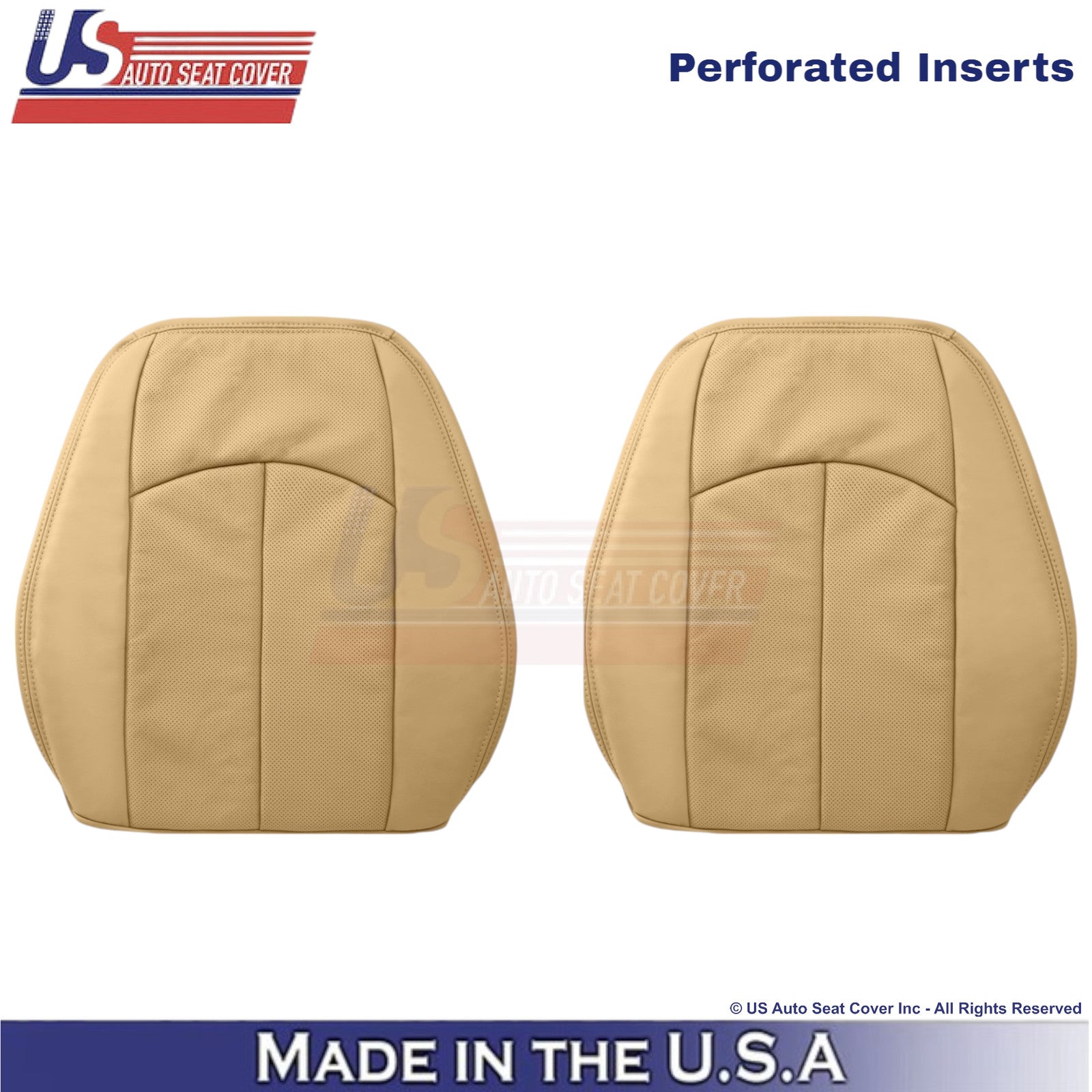 2002-2009 For Mercedes-Benz E-Class Leather Top Replacement Seat Covers Tan