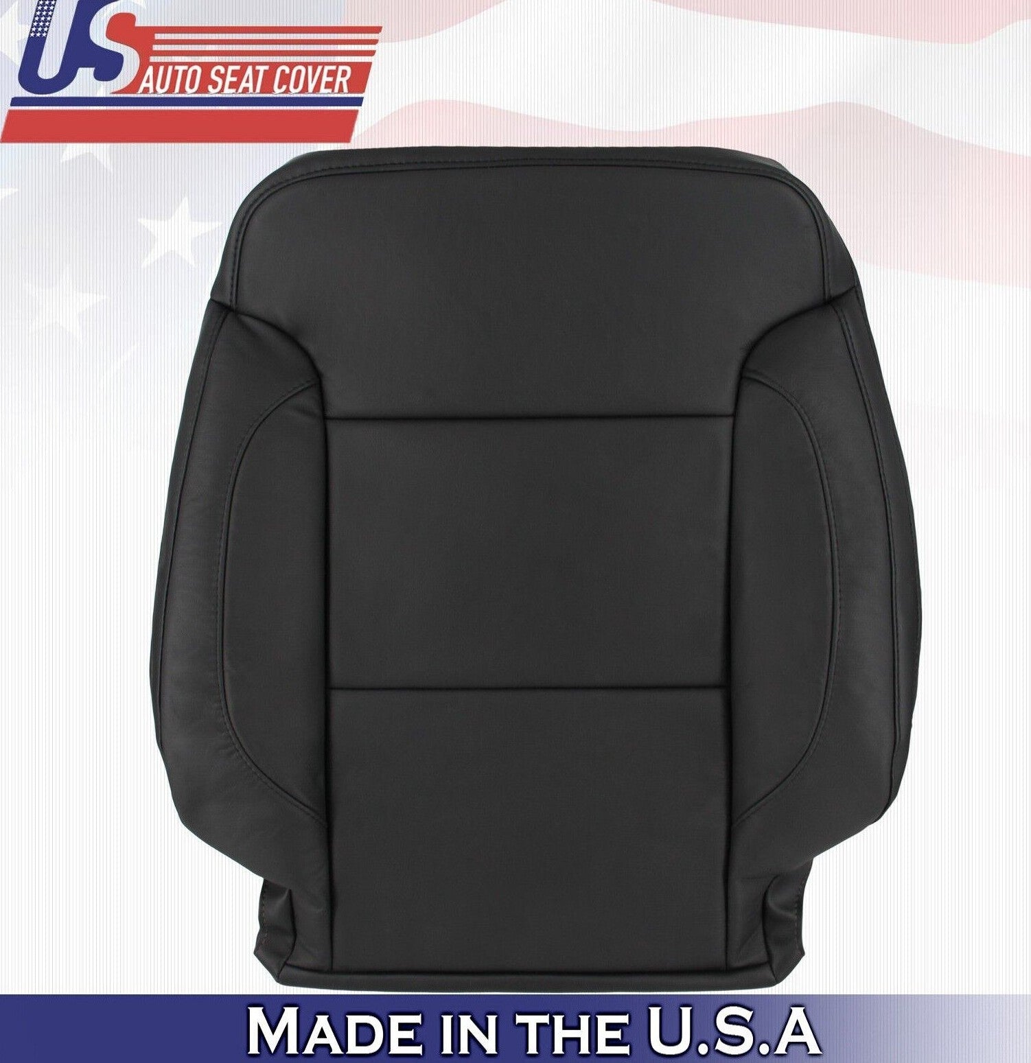 For Chevy Silverado 2500 3500 Passenger Top Leather Seat Cover Black 2015 2016