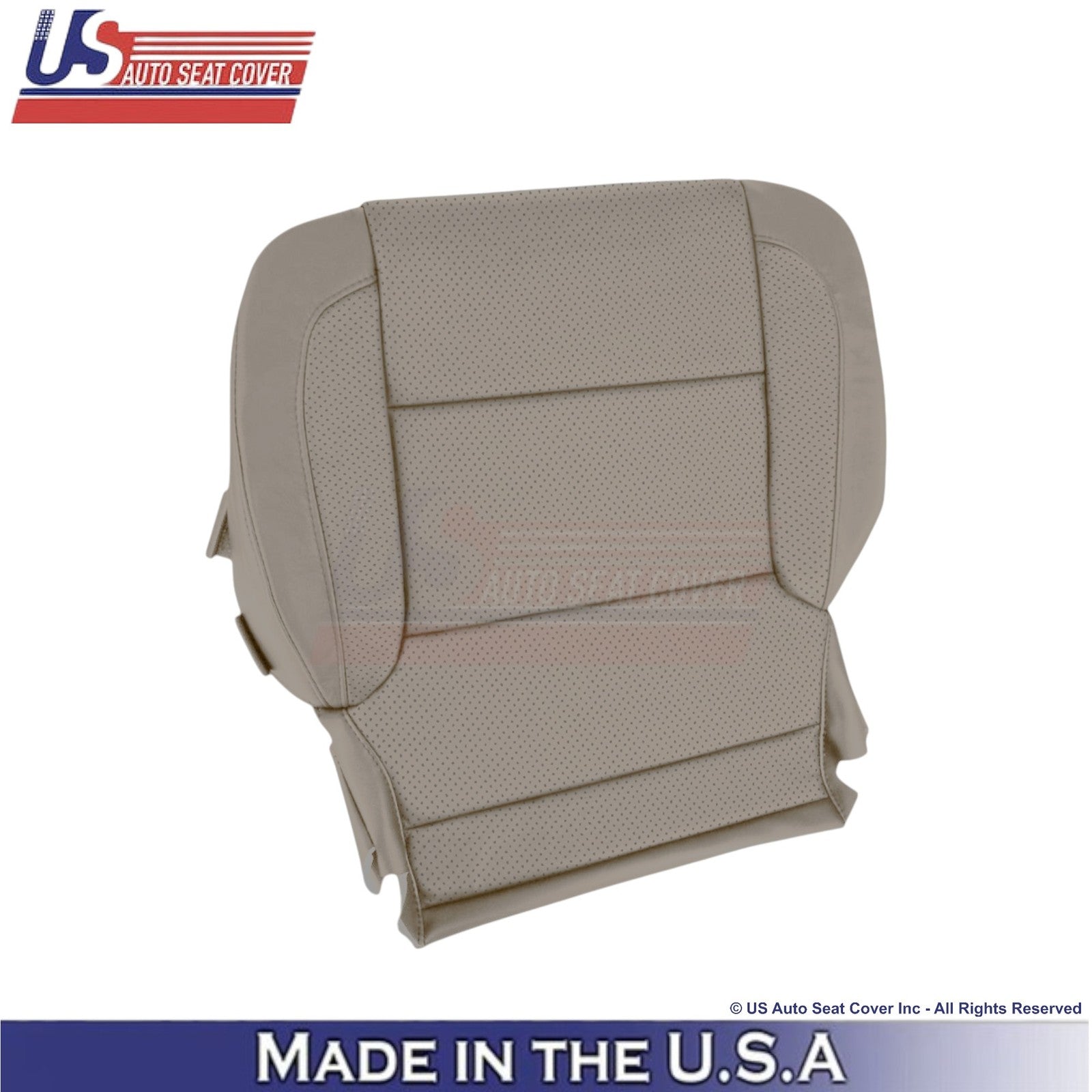 2014-2019 For Chevy Silverado 1500 LT LS Leather Perf Front Seat Covers Dune Tan