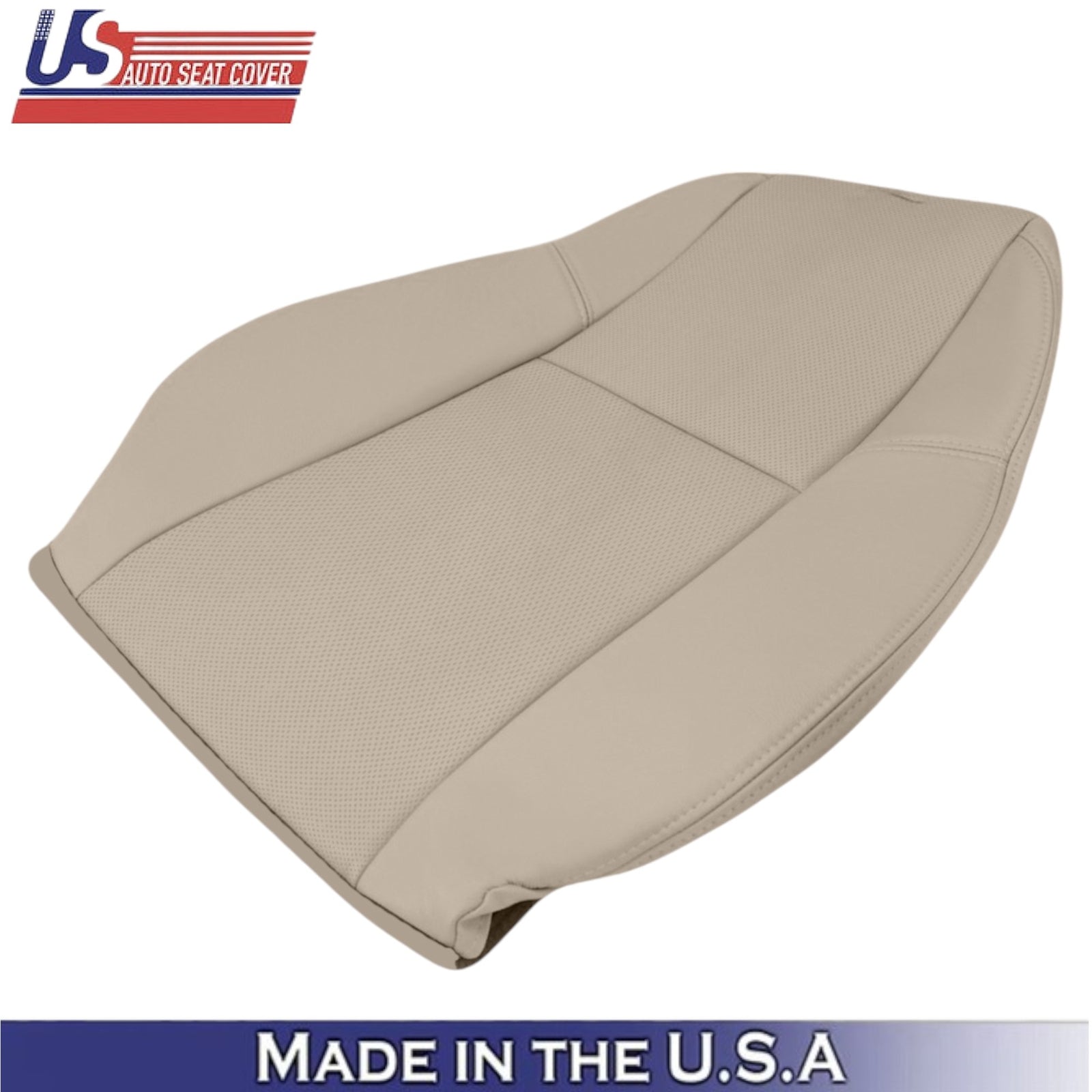 2009-2014 For GMC Sierra Denali Leather Driver Side Seat Covers Light Cashmere