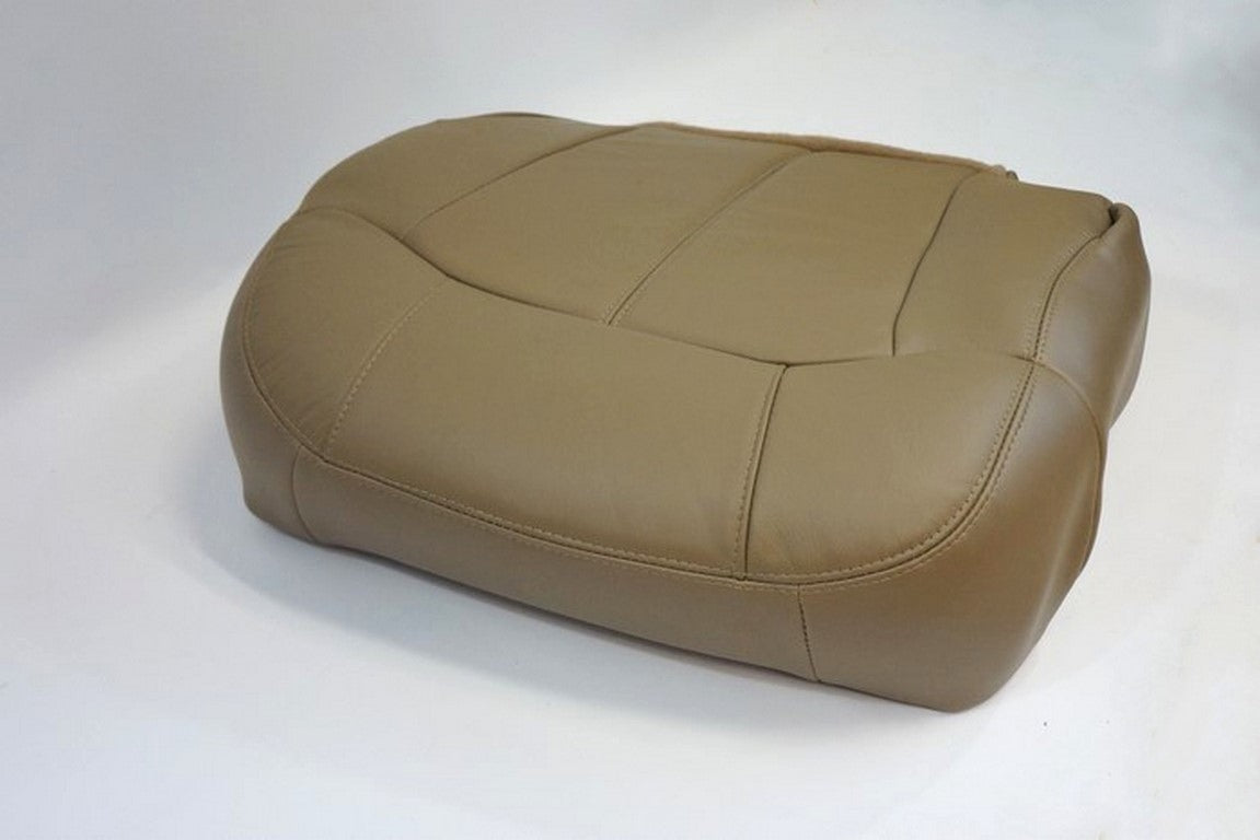 1999 2000 2001 2002 GMC Sierra Driver Side Bottom Leather Seat Cover TAN