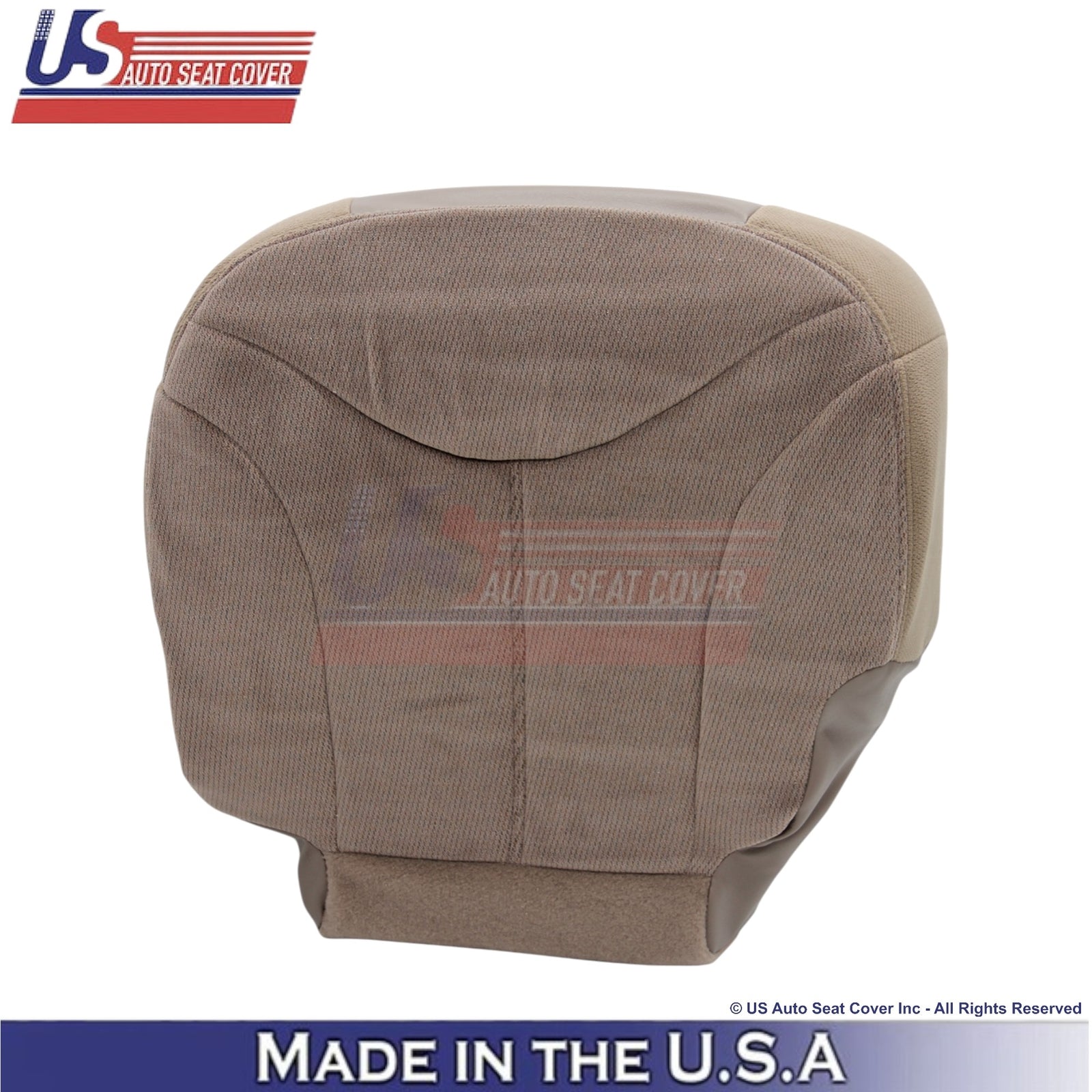 1999-2002 For GMC Sierra Cloth Front Bottom Replacement Seat Covers Medium Oak