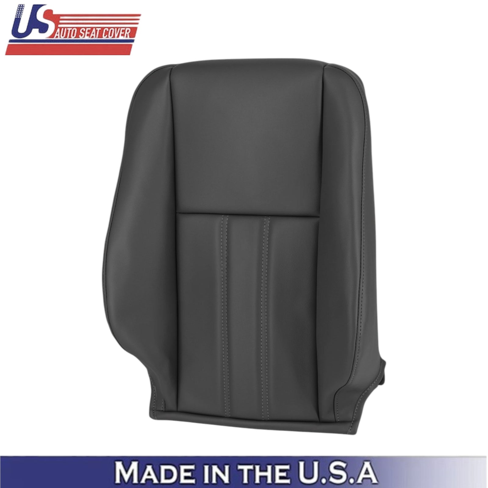 2008-2016 For Chrysler Town & Country Leatherette Front Top Seat Covers Black