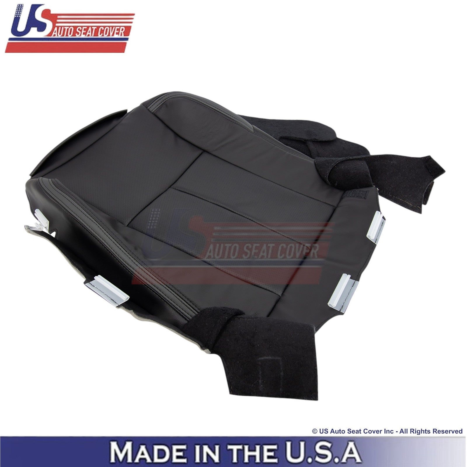 2015-2017 For Ford Expedition Platinum Genuine Leather Front Bottom Covers Ebony