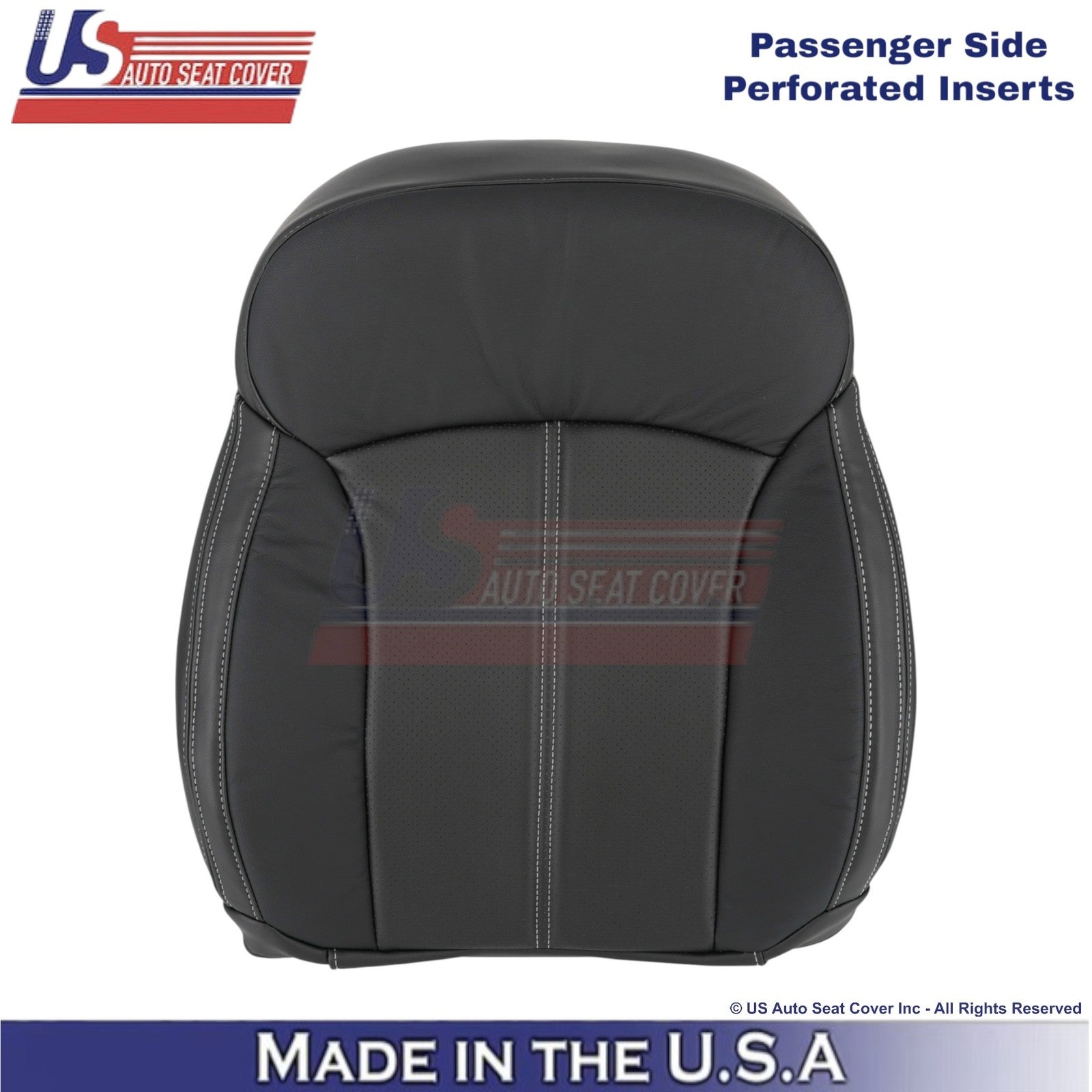 2017-2018 Fits Subaru Forester Touring Leather Passenger Top Seat Cover Black