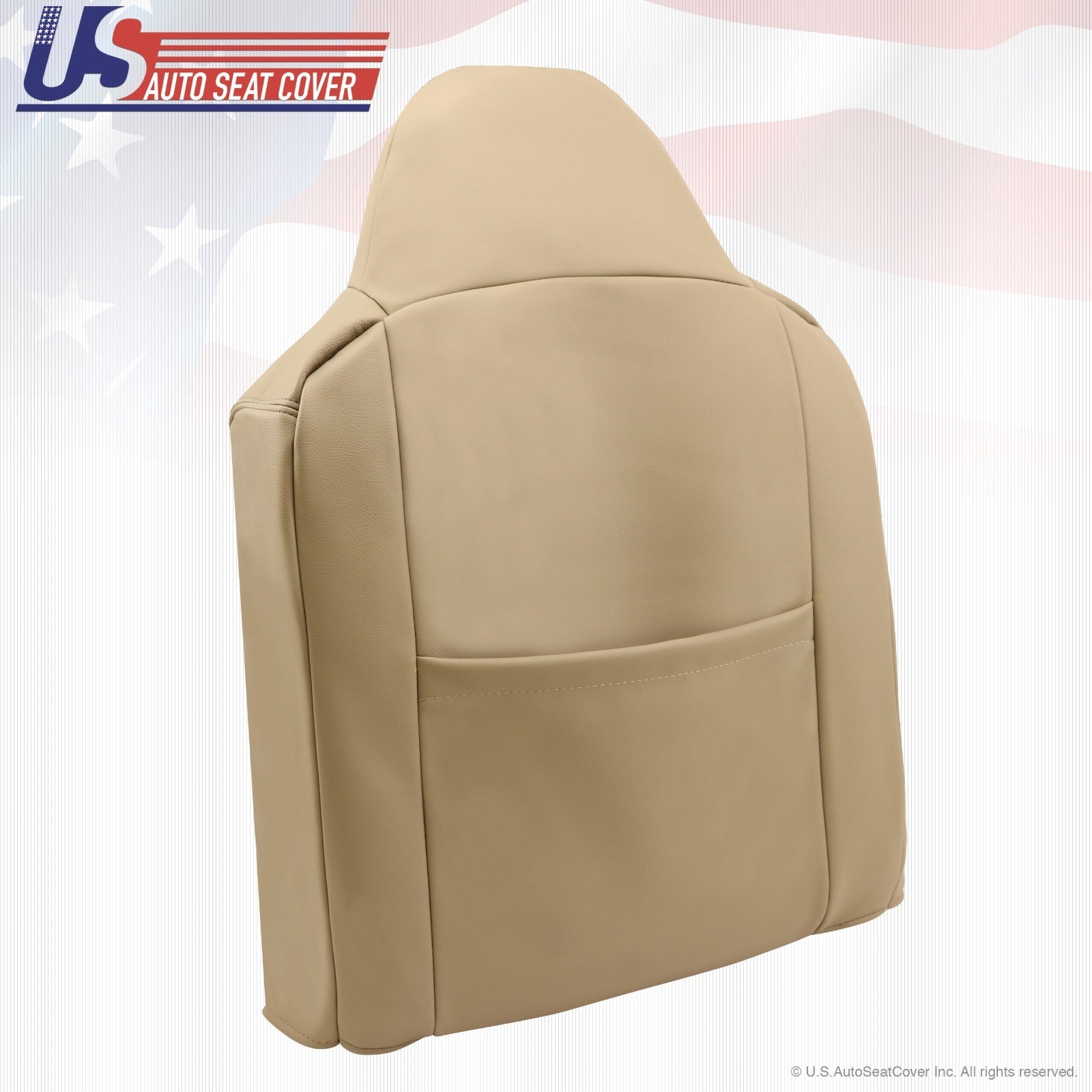 2002 2003 Ford F250 F350 Driver Top Lean Back Backrest Leather Seat Cover Tan