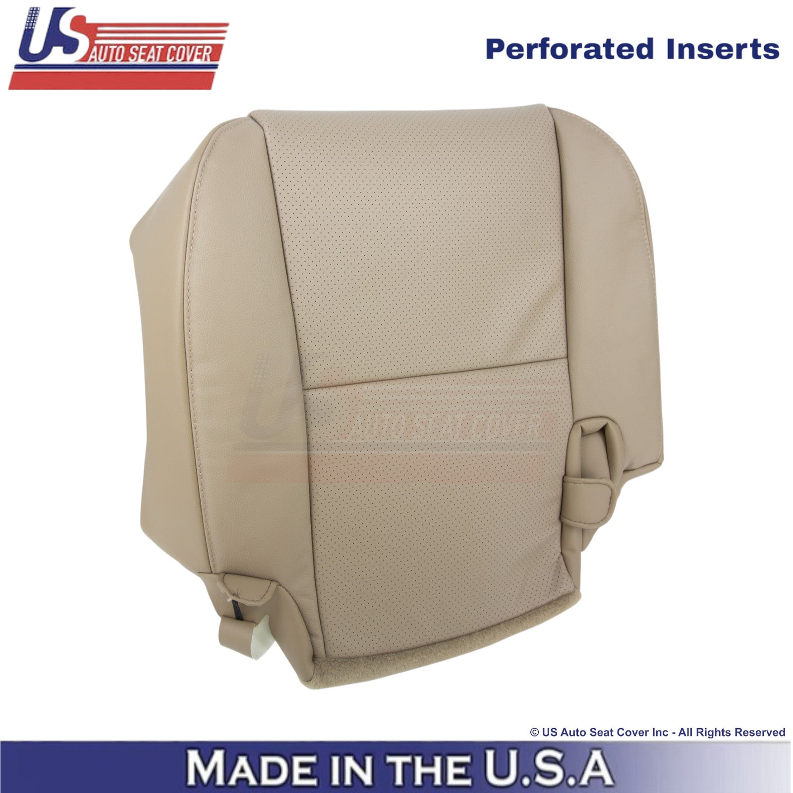 2008-2014 Fits Toyota Sequoia Leather Perf. Rear Right Bottom Cover Sand Beige