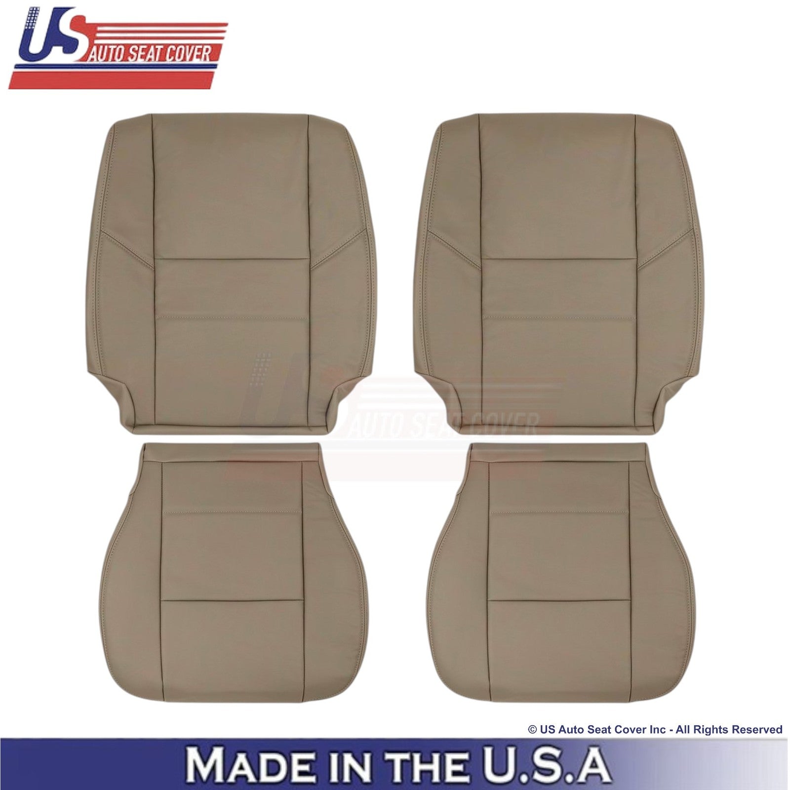 2001-2007 For Toyota Sequoia Leatherette Front Replacement Seat Covers Charcoal