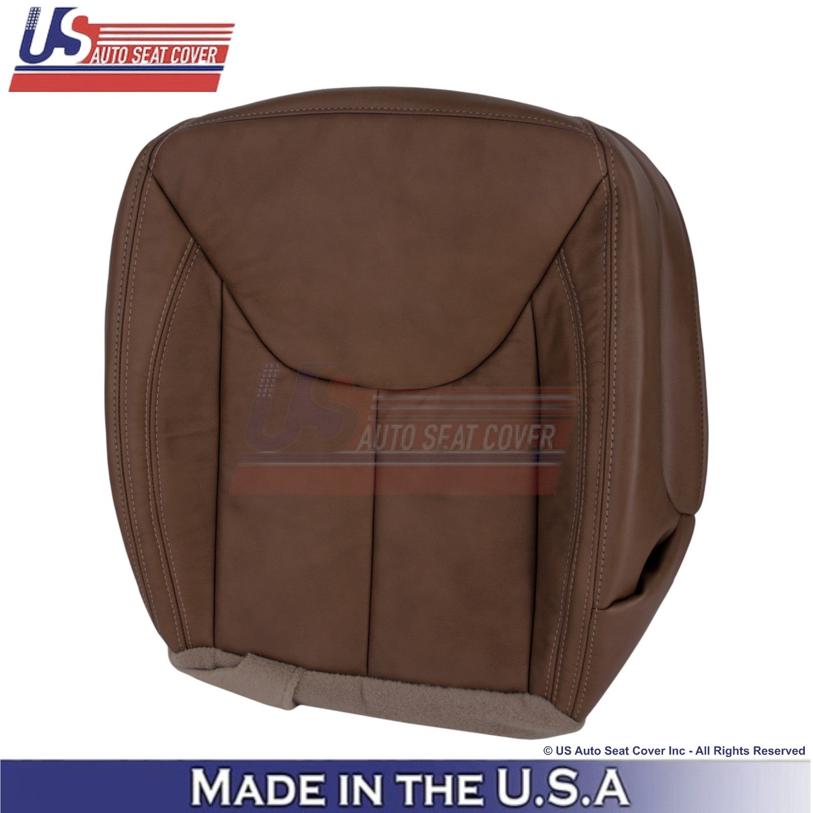 2013-2017 Fits Jeep Wrangler Genuine Leather Passenger Bottom Cover Dark Saddle