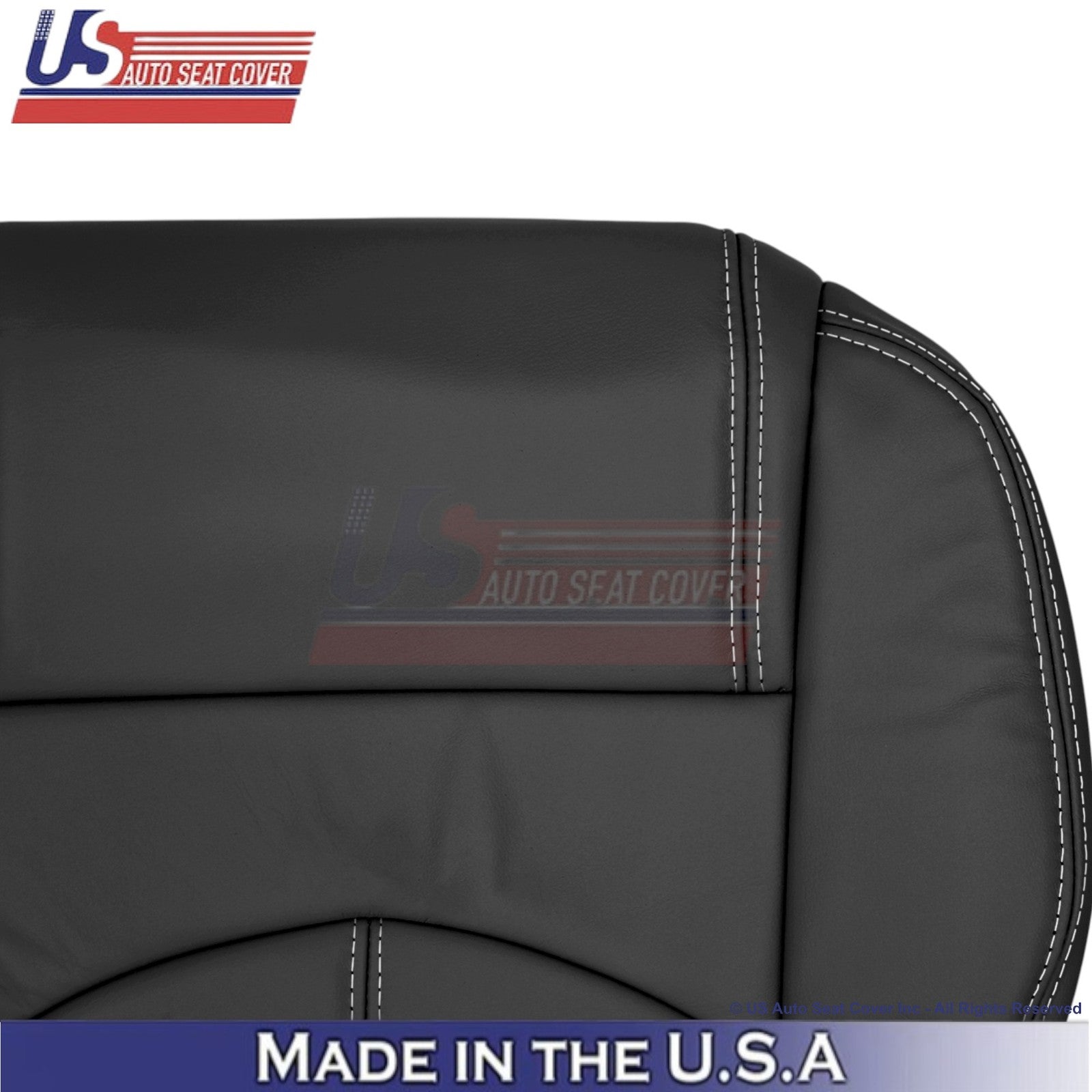 2013-2017 Fits Chevy Traverse Genuine Leather Driver Bottom Seat Cover Ebony