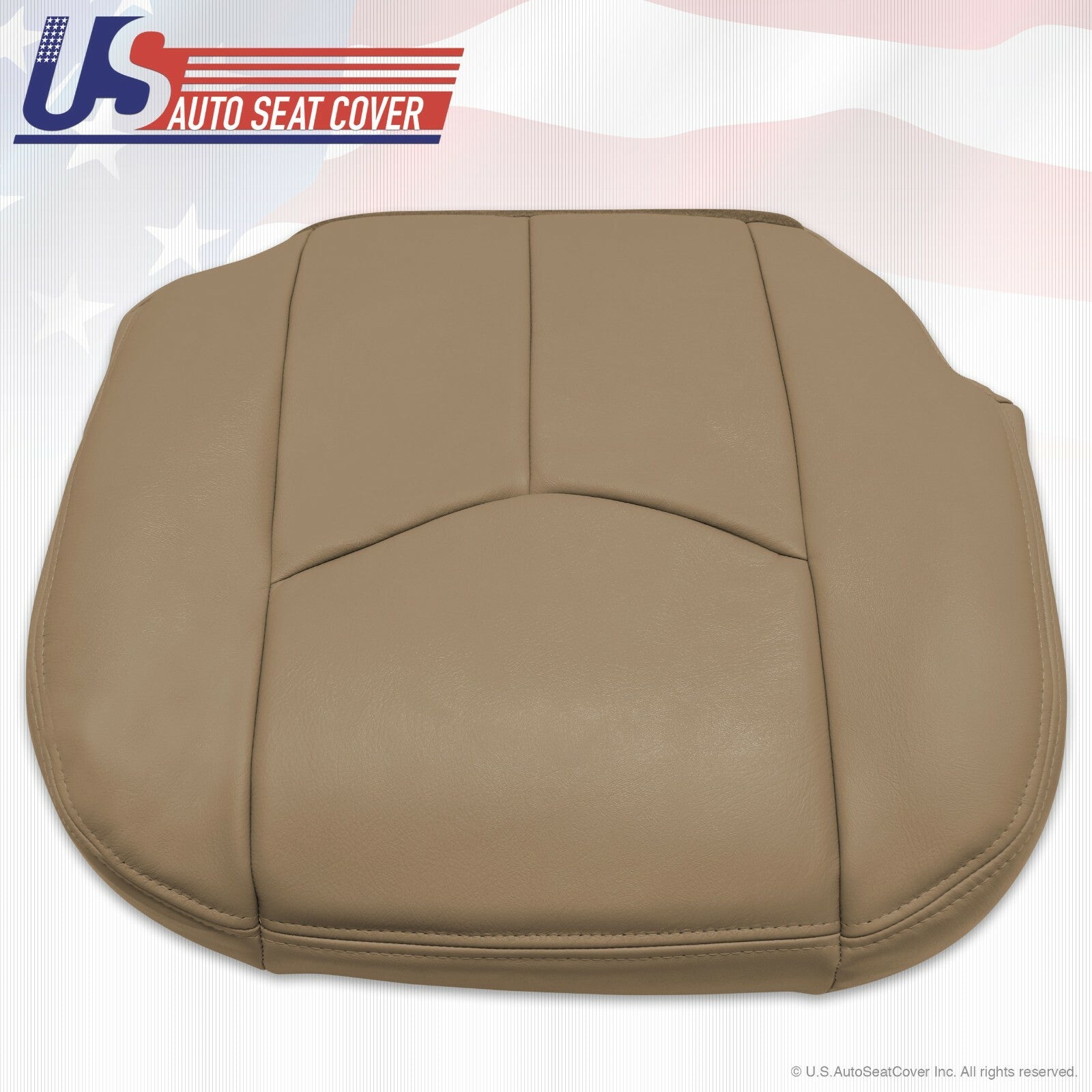 2003 2004 2005 2006 GMC Sierra Driver & Passenger Bottom Leather Seat Covers Tan