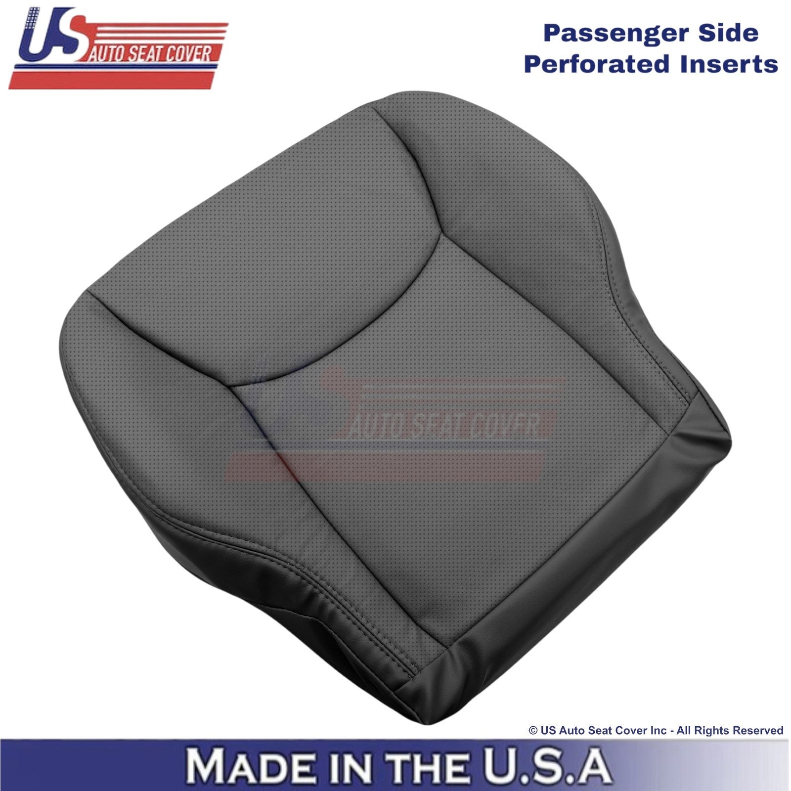 2000-2006 Fits Mercedes-Benz S Leatherette Perf. Passenger Bottom Cover Charcoal
