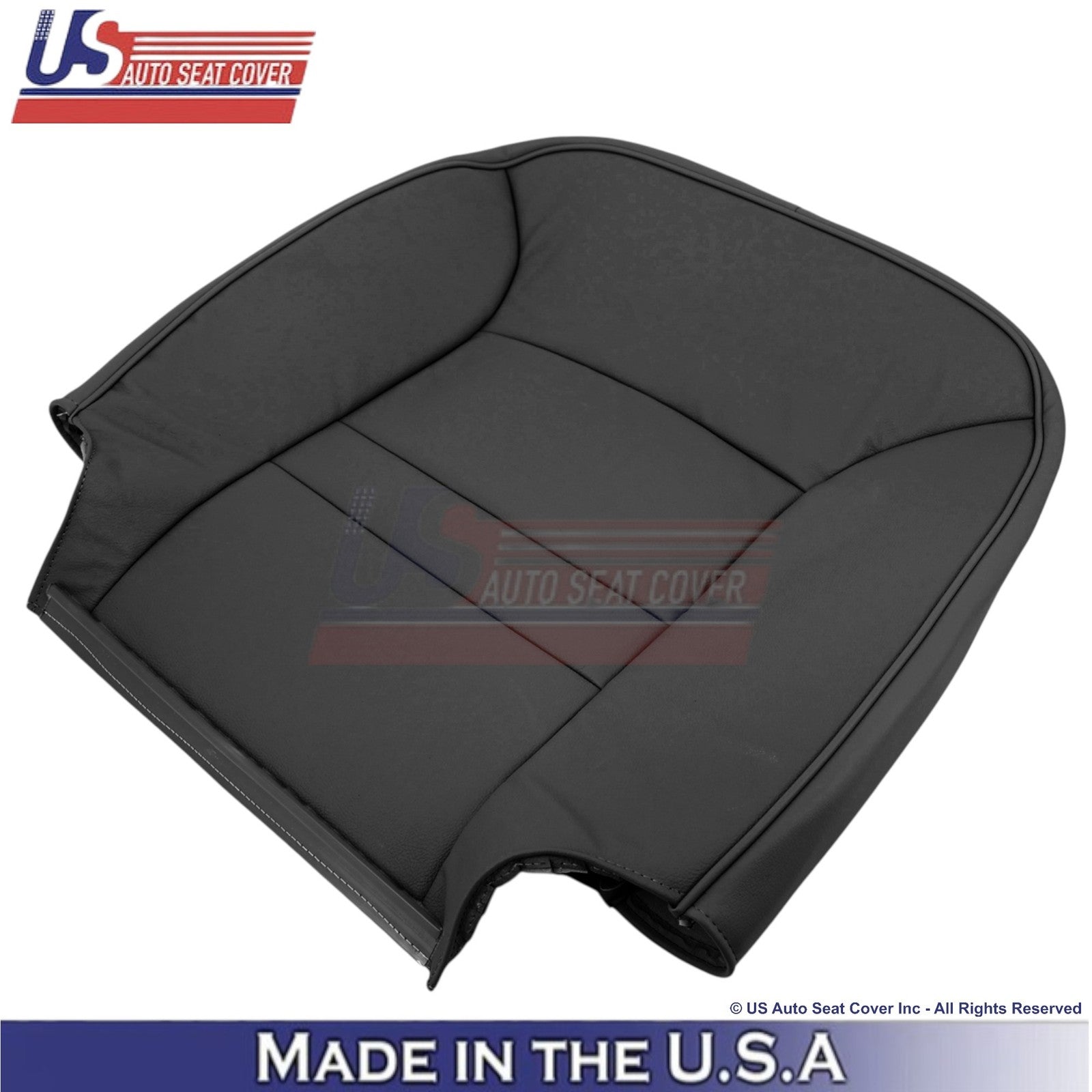 2000-2002 Fits Ford Crown Victoria Genuine Leather Driver Top Seat Cover Black