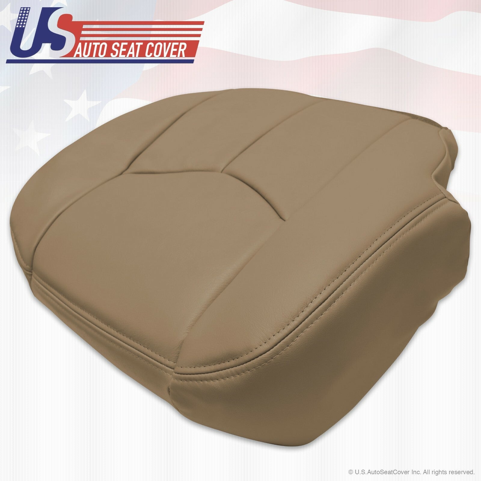 2003 2004 2005 2006 GMC Sierra Driver & Passenger Bottom Leather Seat Covers Tan