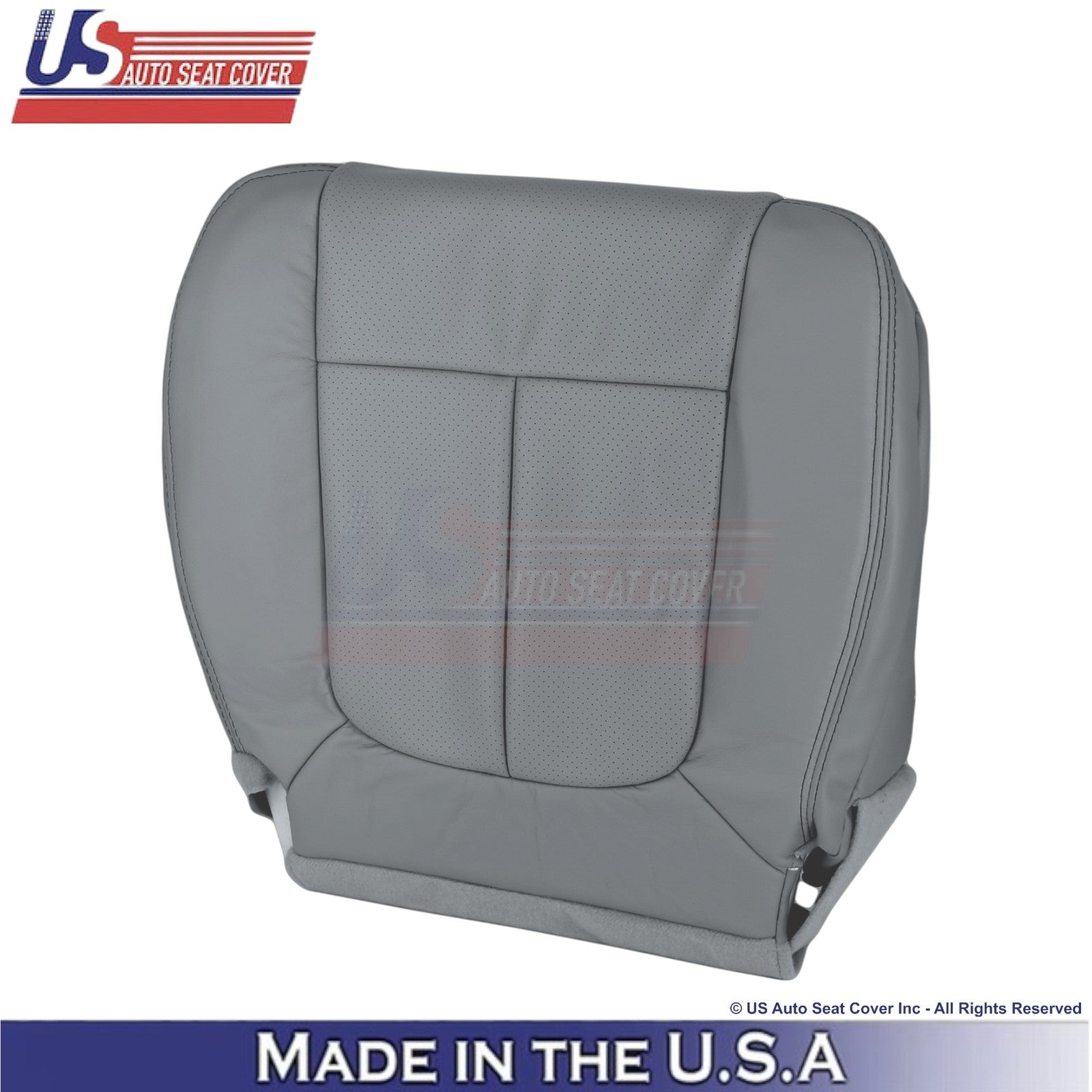 2011-2014 Fits Ford F150 Lariat Leatherette Perf. Front Bottom Seat Covers Steel