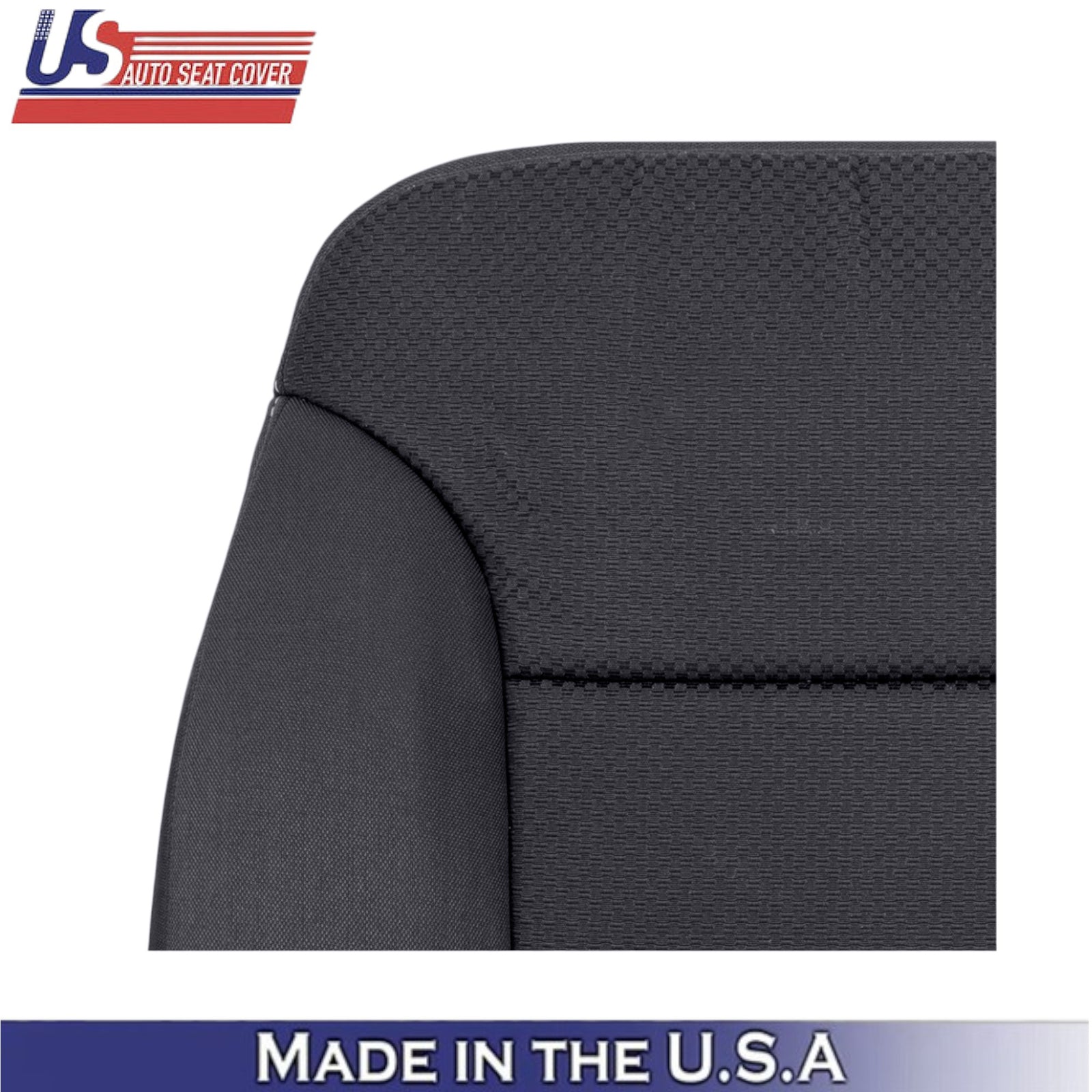 2014-2019 For Chevrolet Silverado Cloth Passenger Side Seat Covers Jet Black