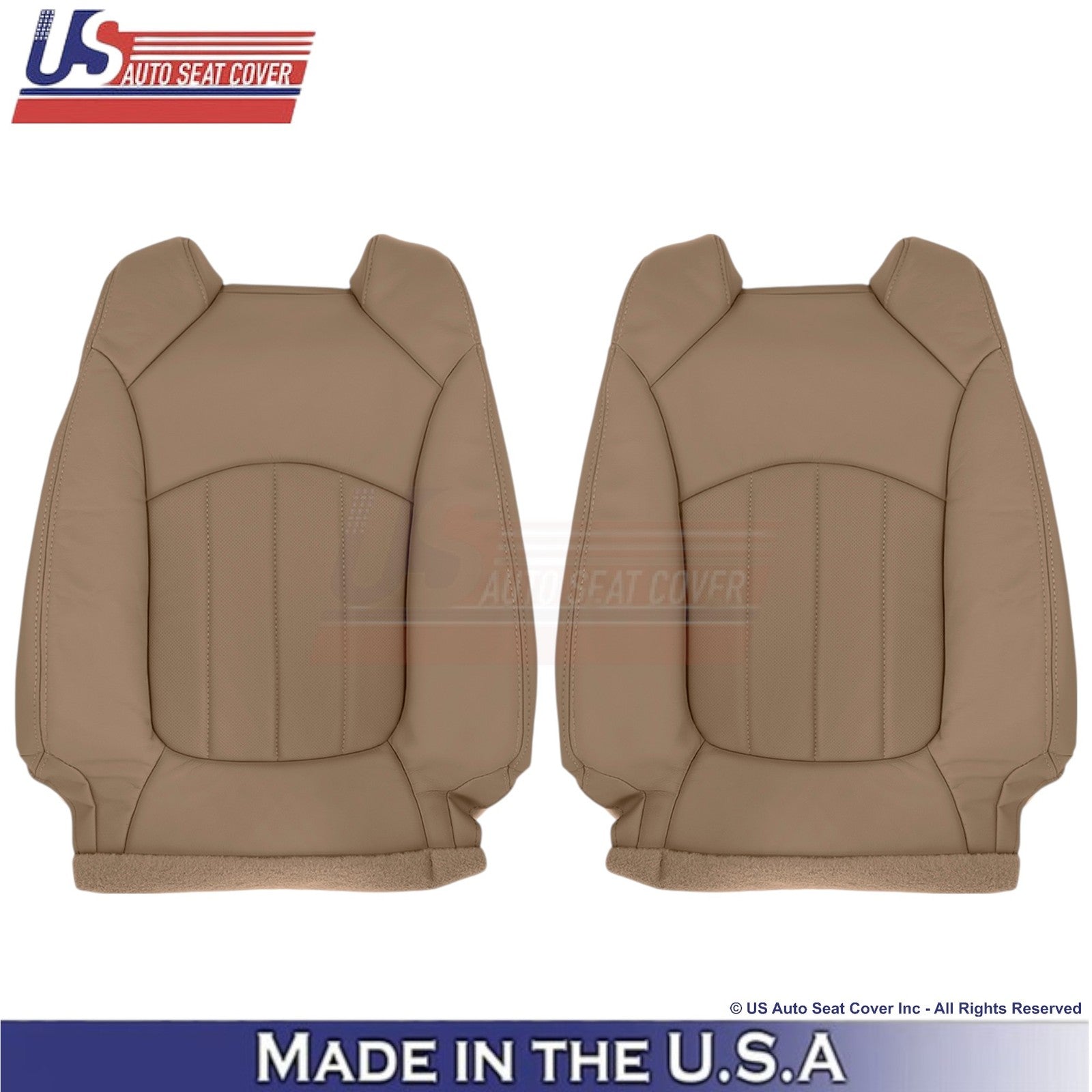 2013-2017 For Buick Enclave Leather Front Replacement Seat Covers Choccachino