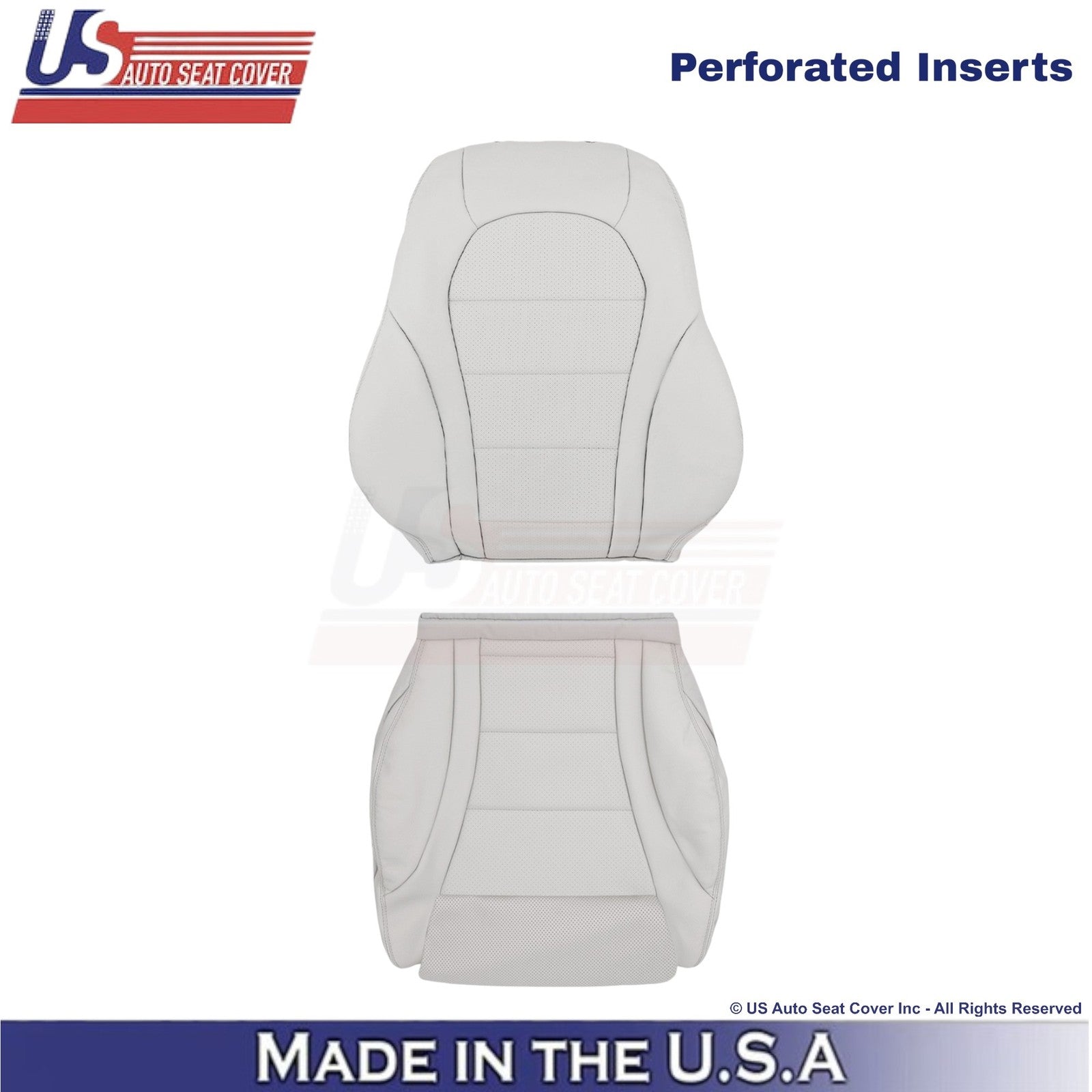 2016-2021 For Mercedes Benz GLC Class Leather Driver Side Seat Covers Light Gray