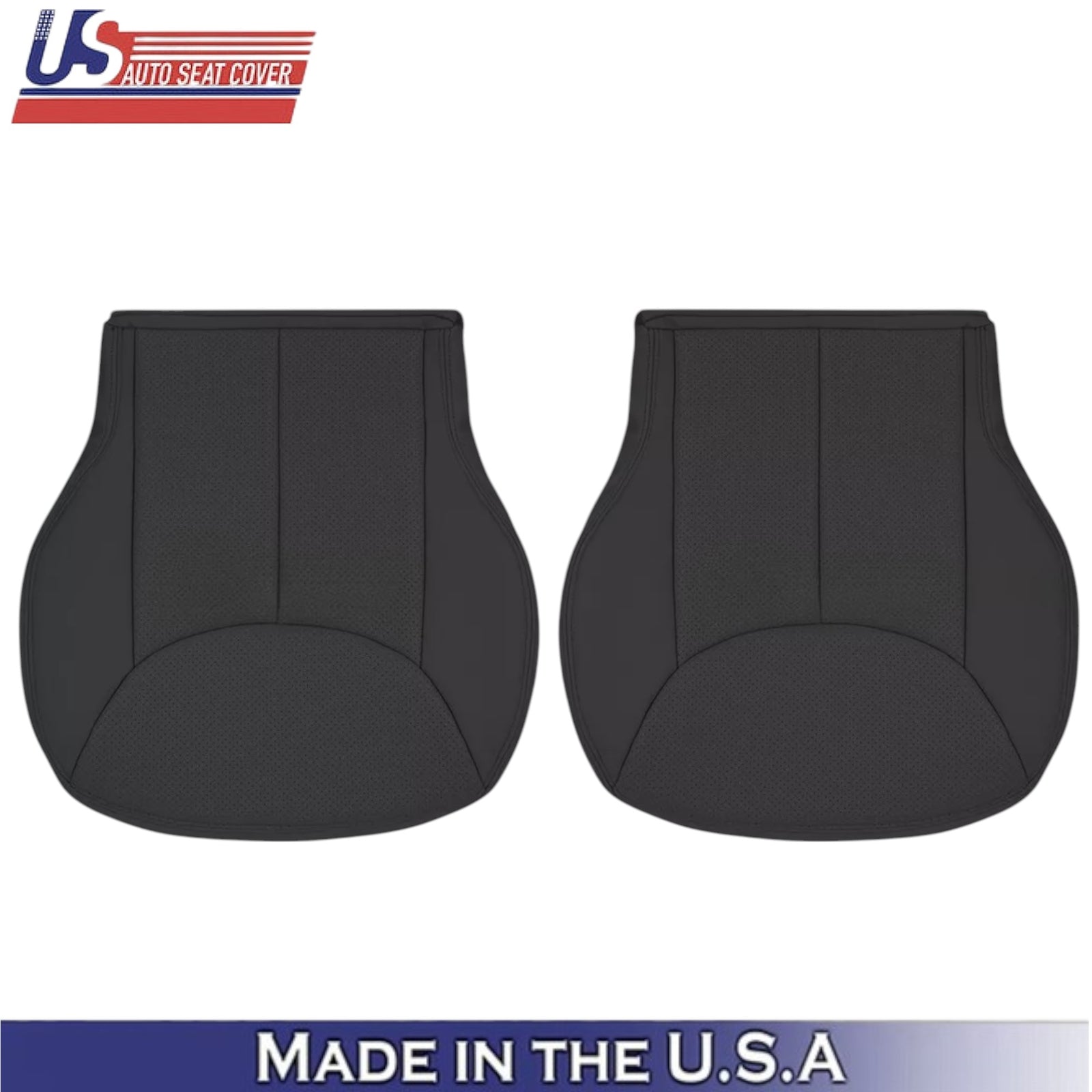 2003-2007 for Mercedes Benz R230 SL500 Front Seat Covers Genuine Leather Black