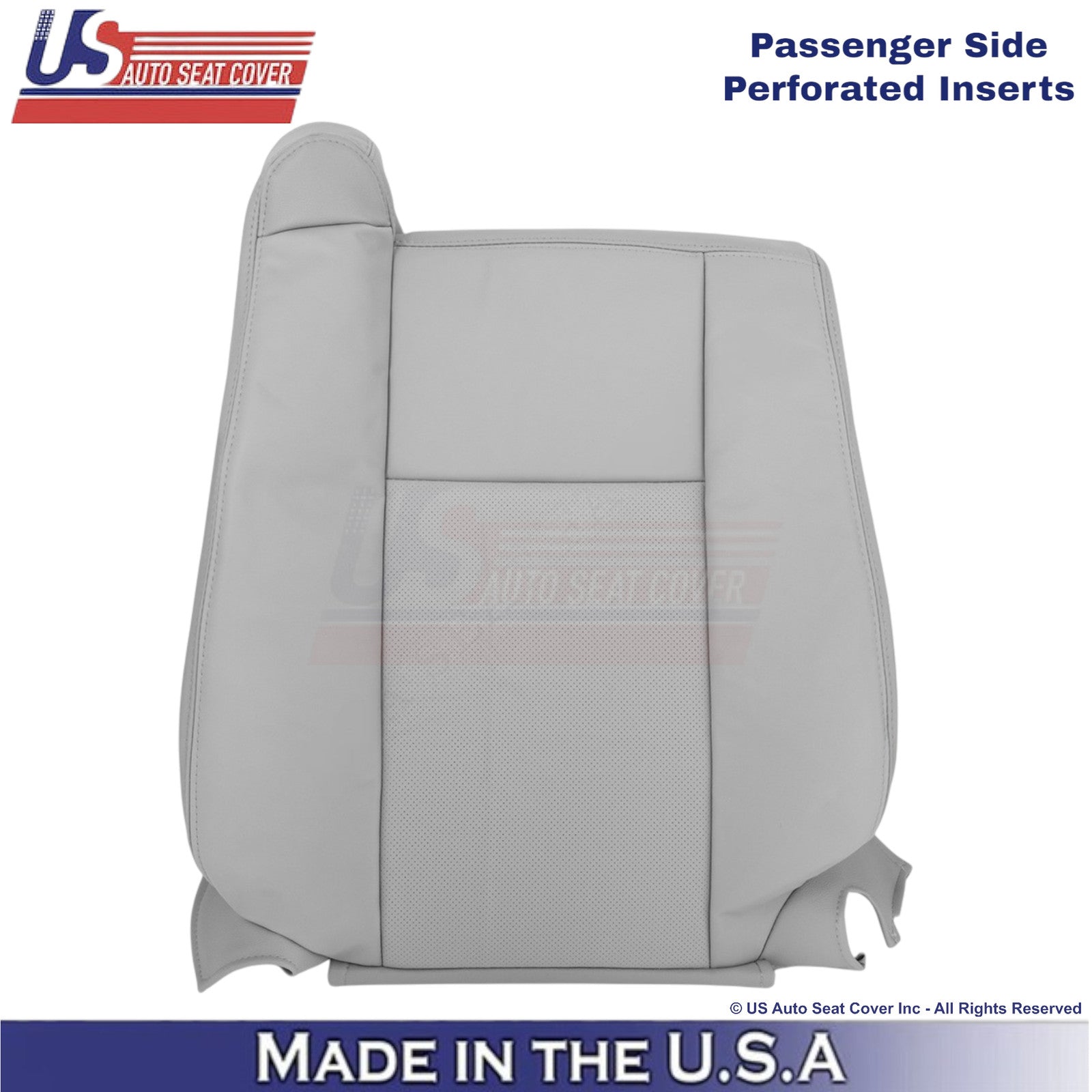 2003-2007 For Cadillac CTS Leather Passenger Top OEM Replacement Seat Cover Gray