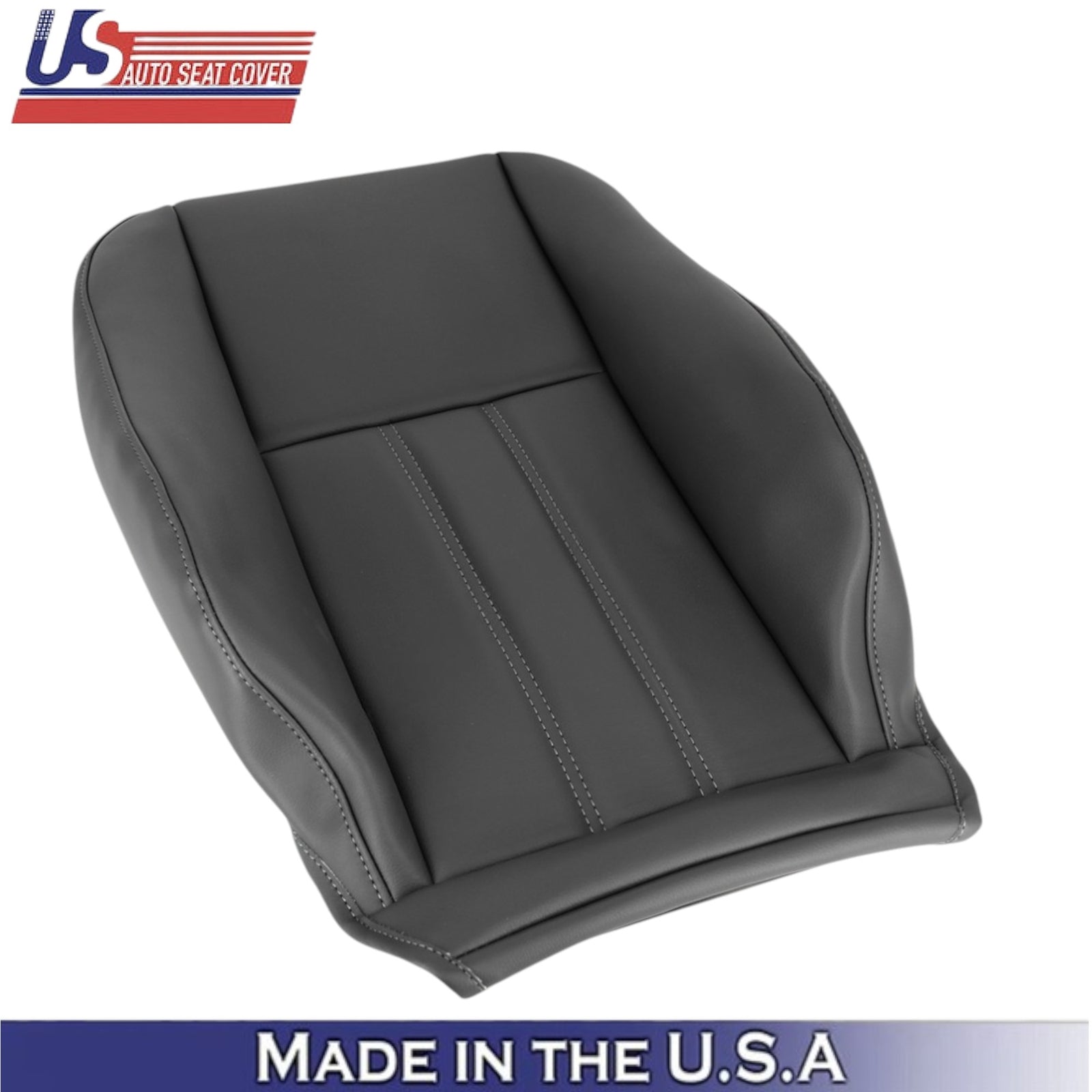 2008-2016 For Chrysler Town & Country Leatherette Front Top Seat Covers Black